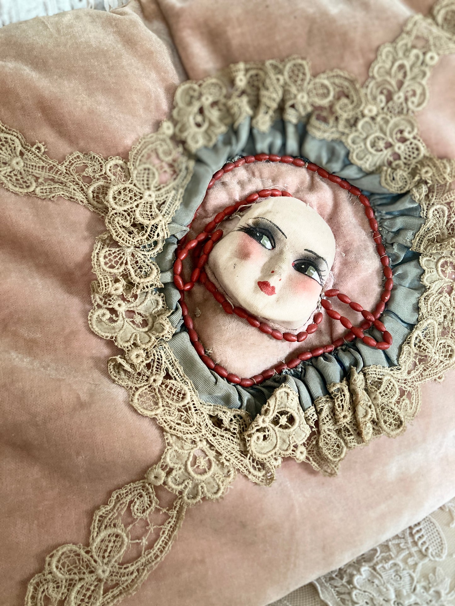 French 1920s boudoir cushion