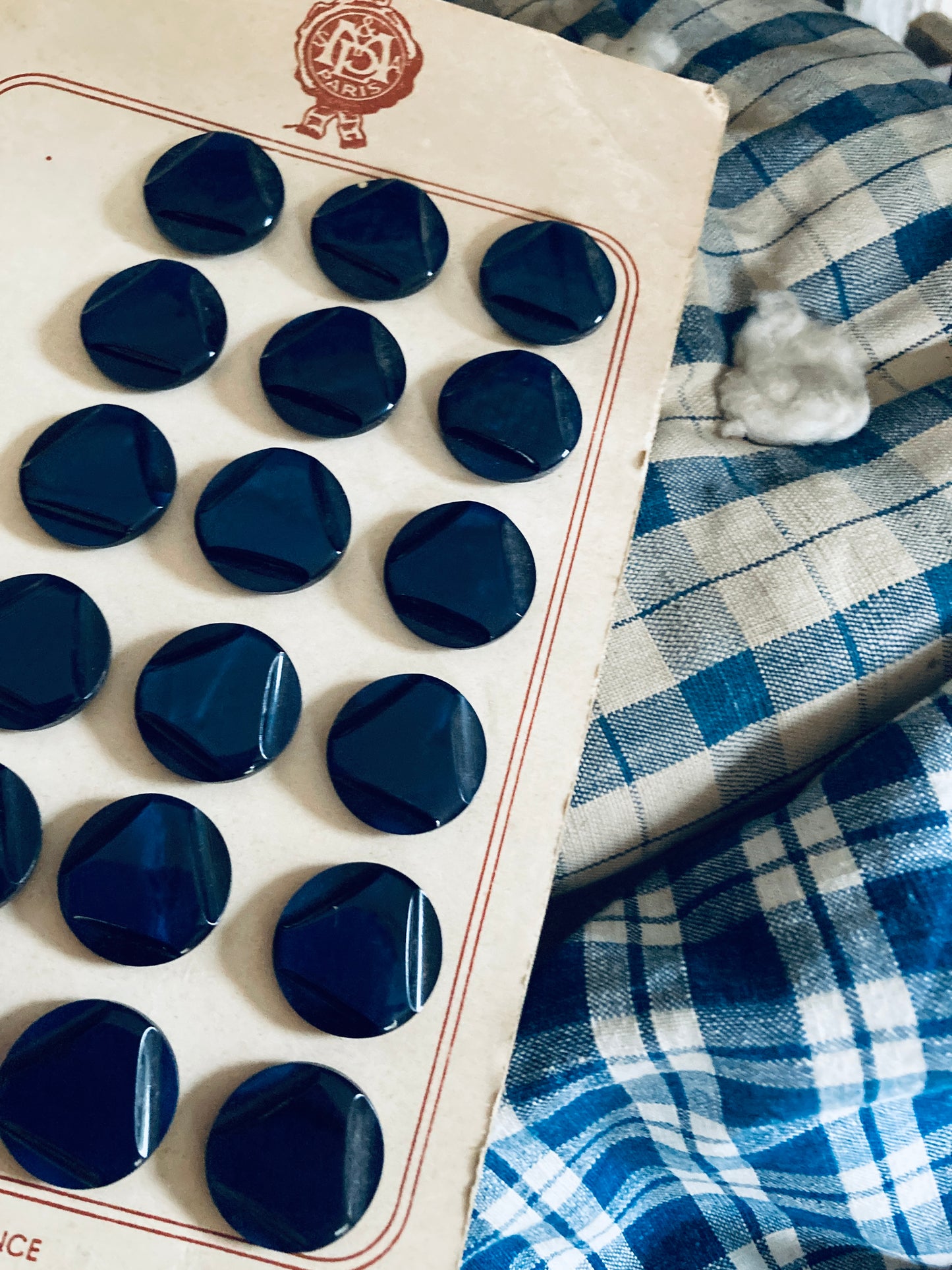 Vintage mix of french buttons.