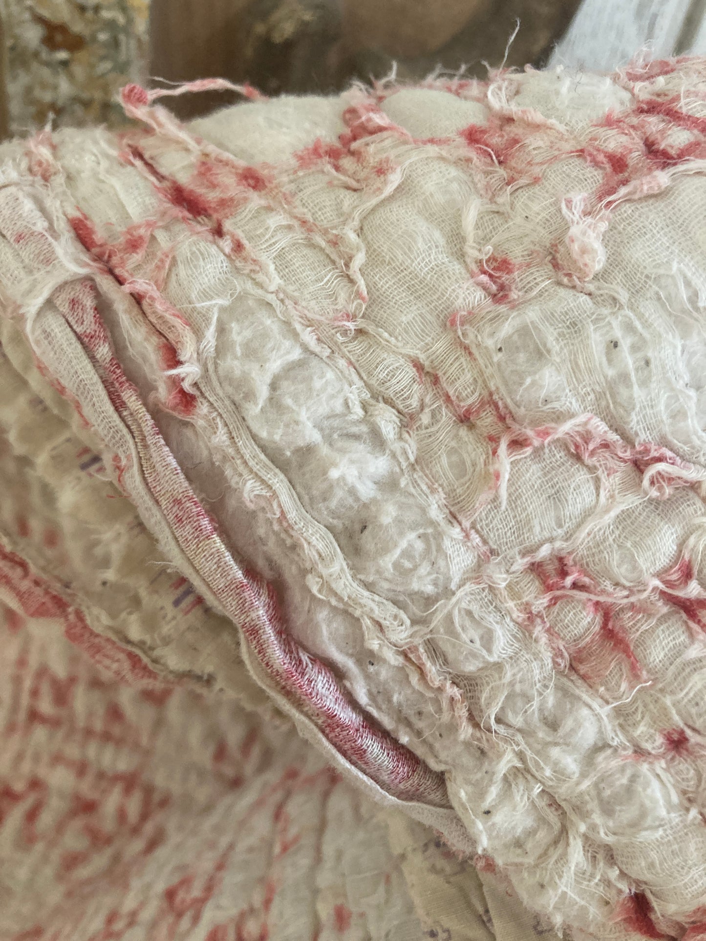 Gorgeous french antique double sided quilt.