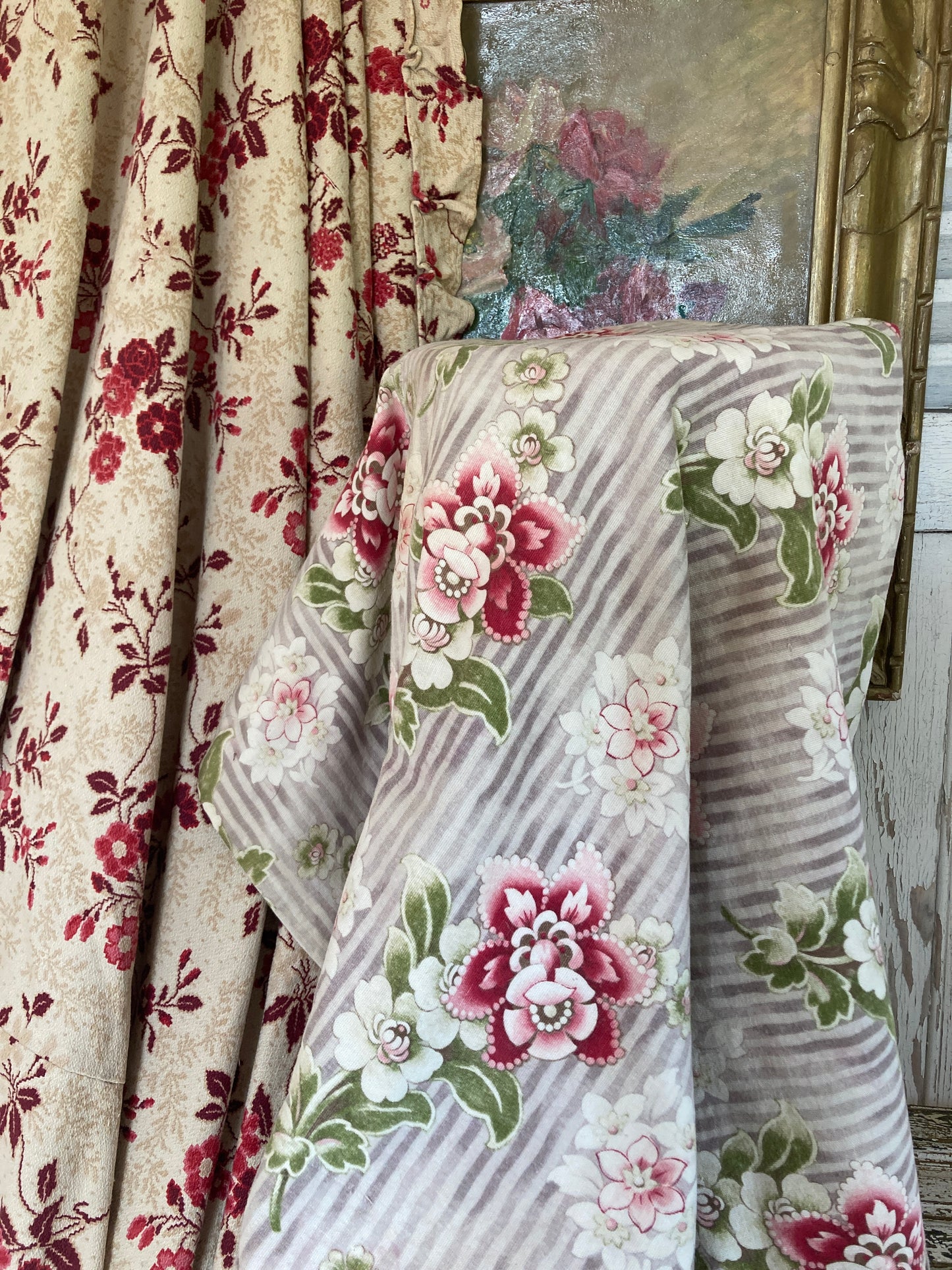 French cretonne large panel