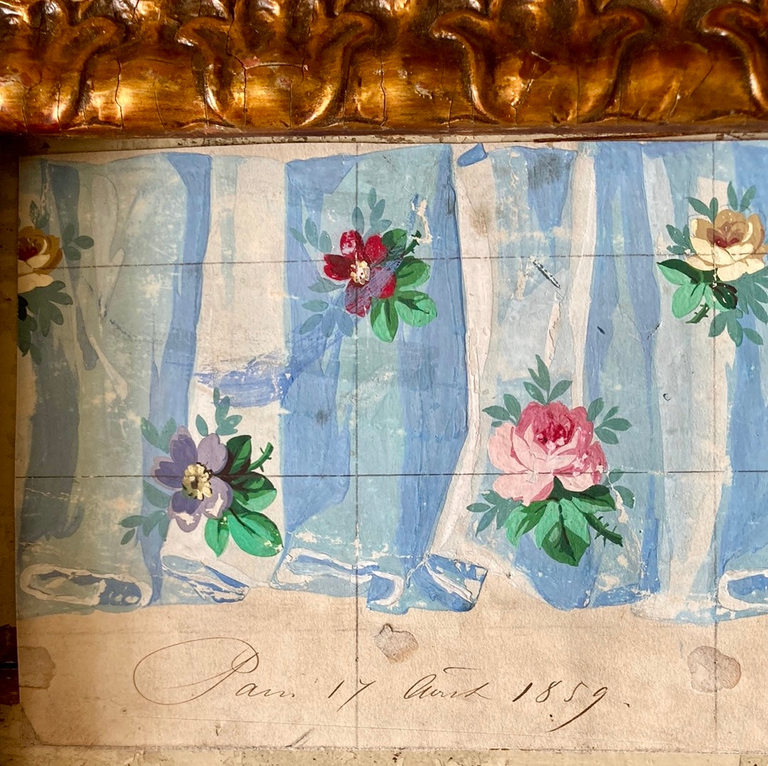 Roses on blue