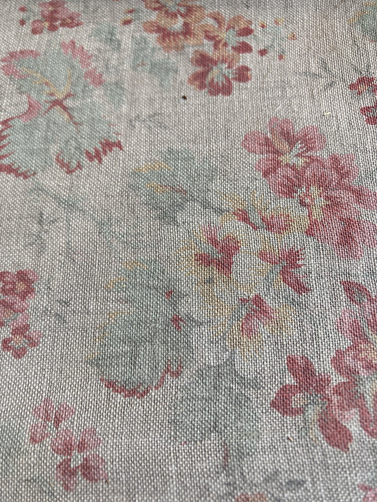 French antique textile covered box