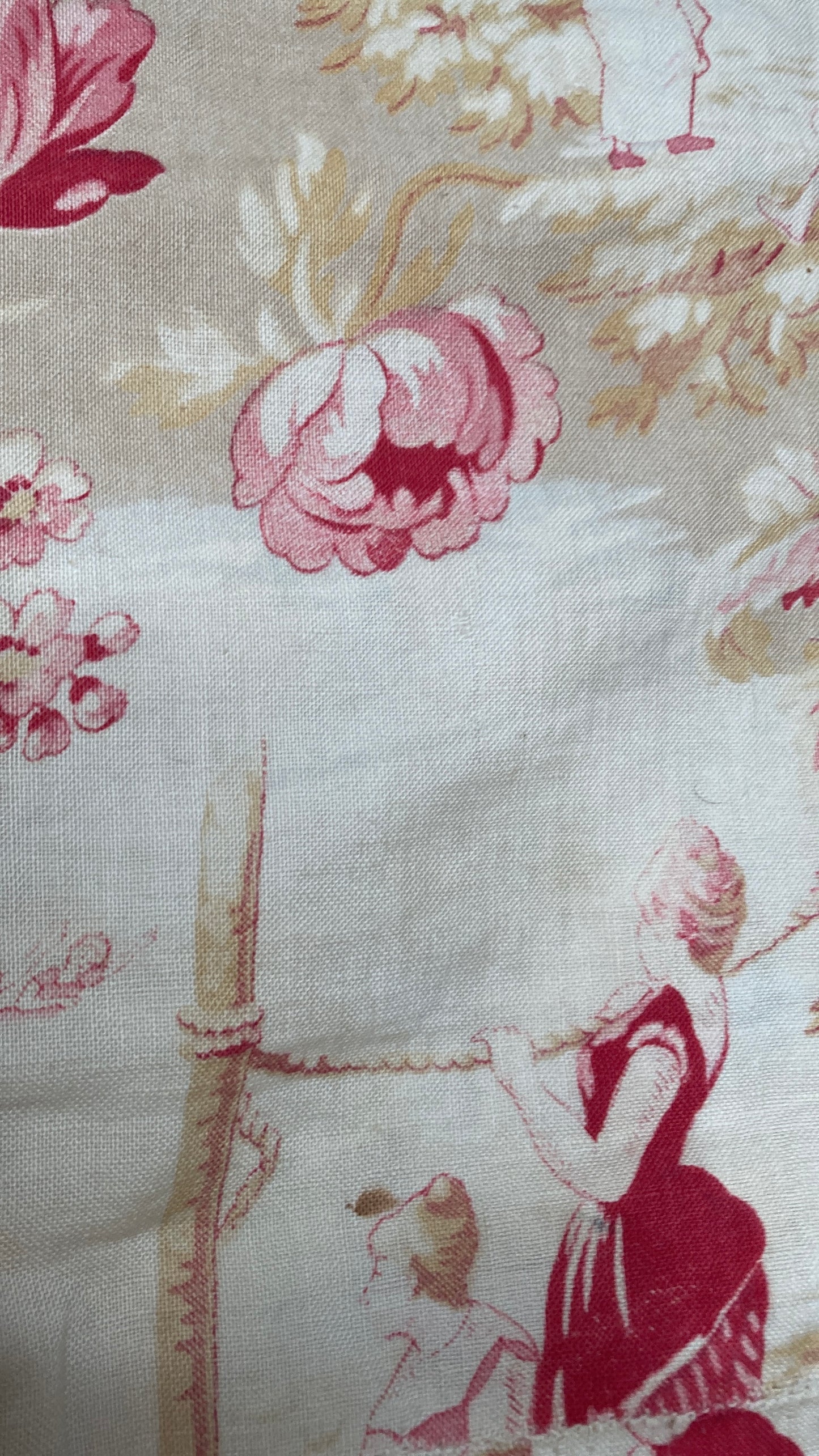 Rare french early french toile textile.