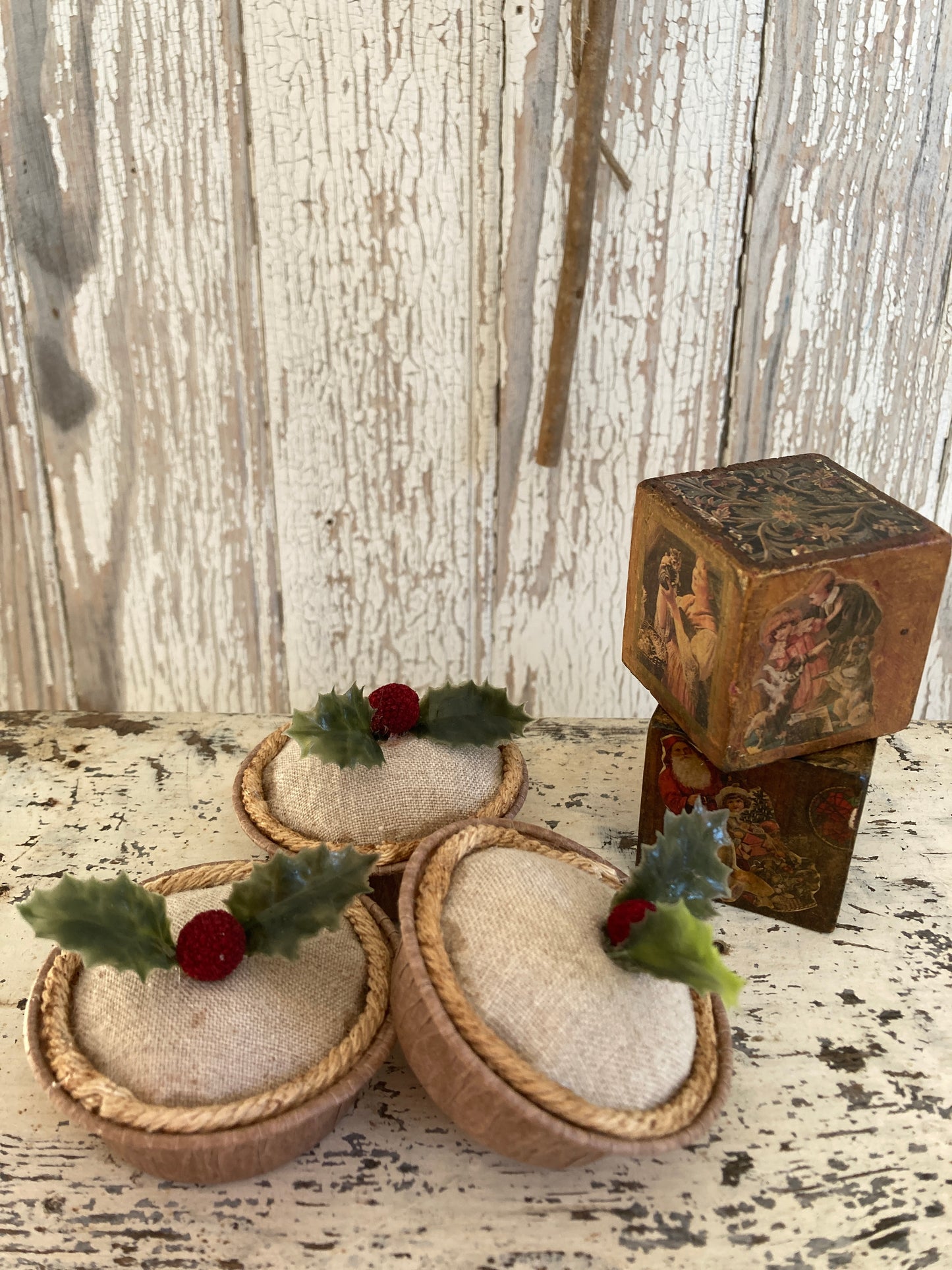 Trio of Christmas mince pies.