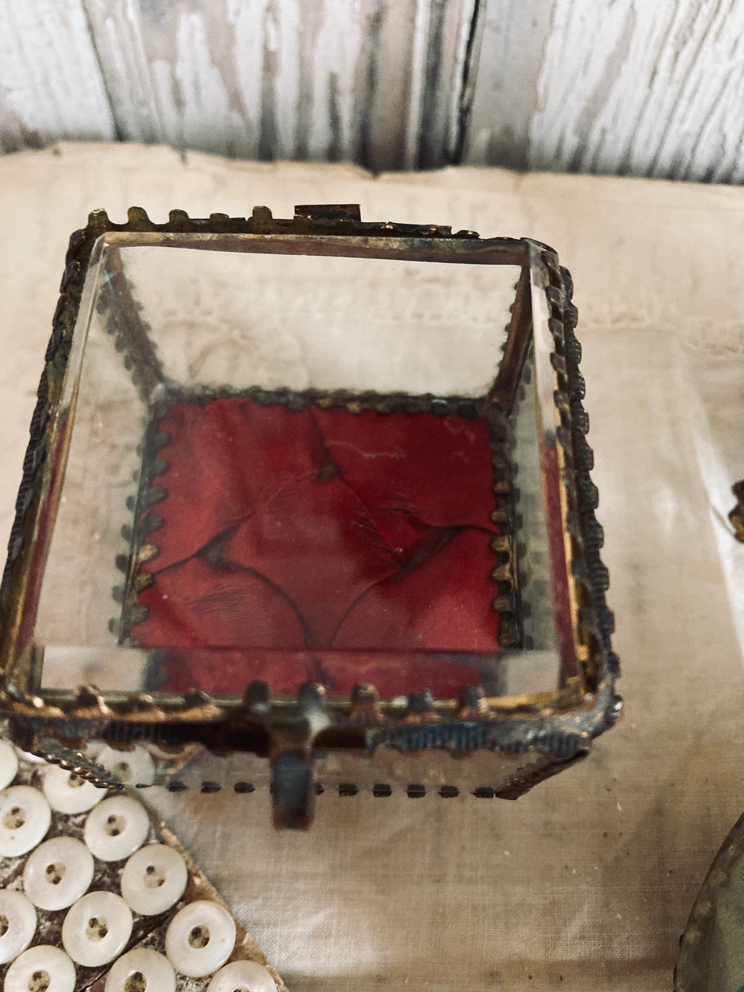 Nineteenth century square french casket.