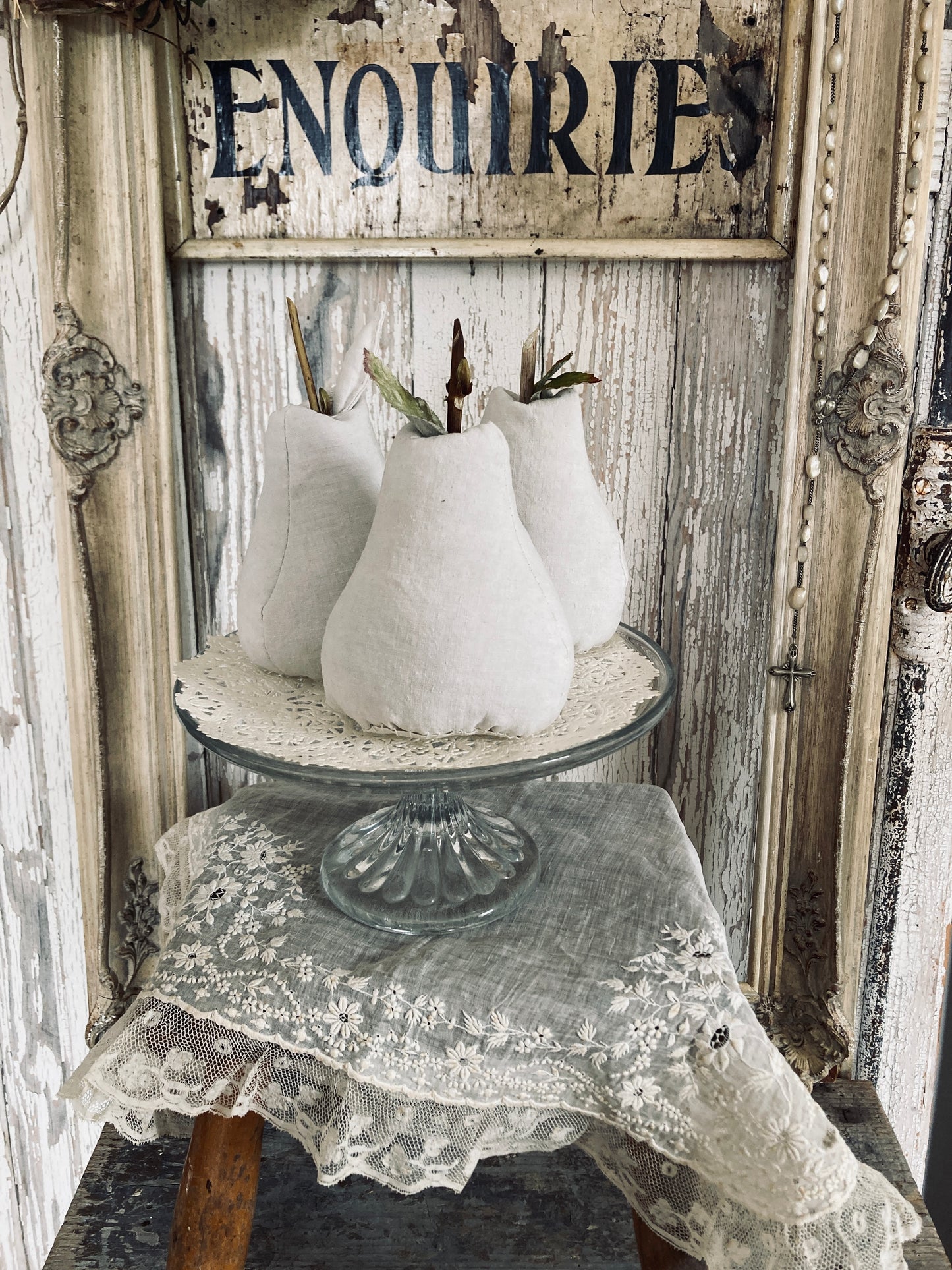 French linen lavender filled pears.