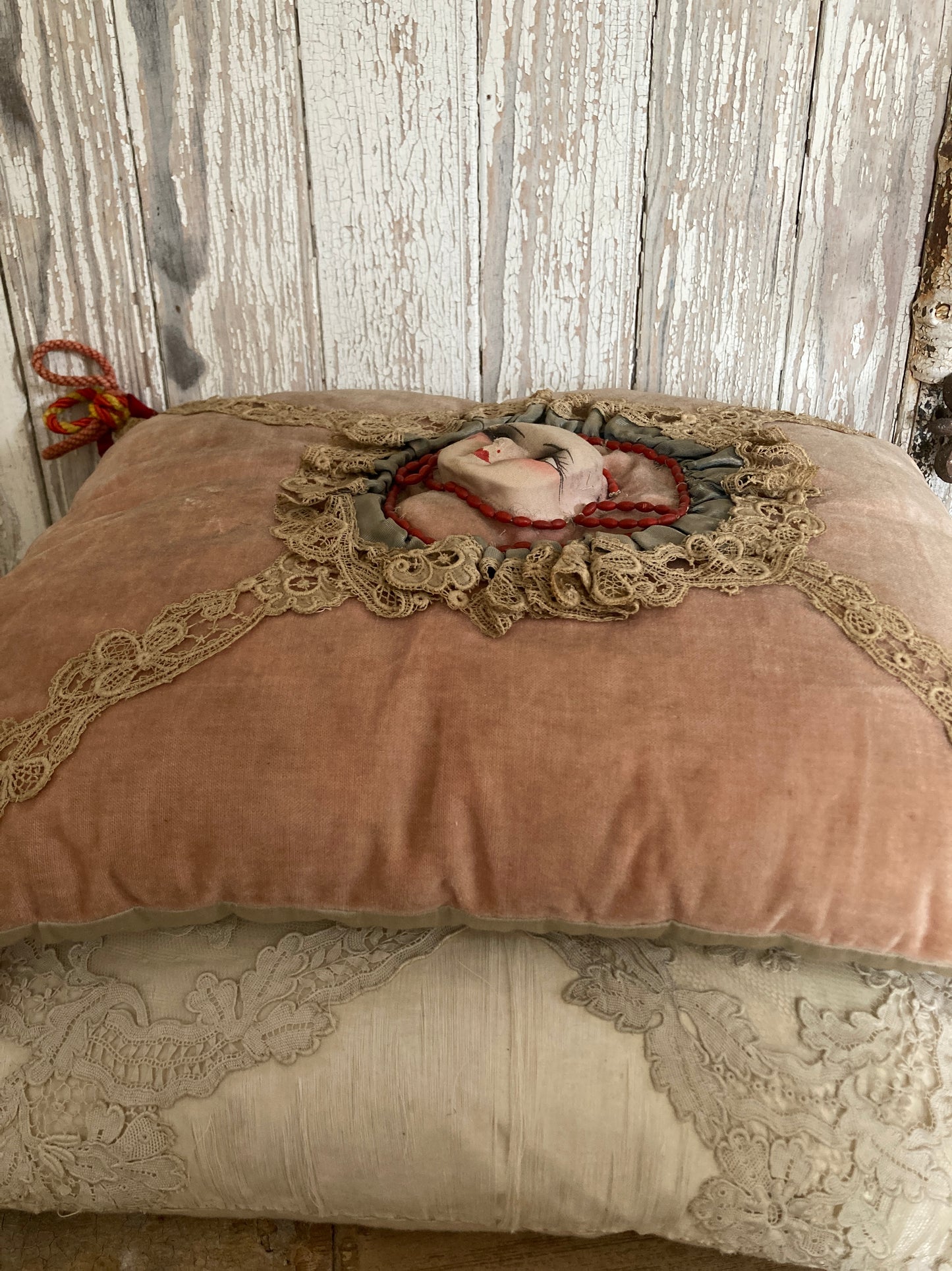 French 1920s boudoir cushion