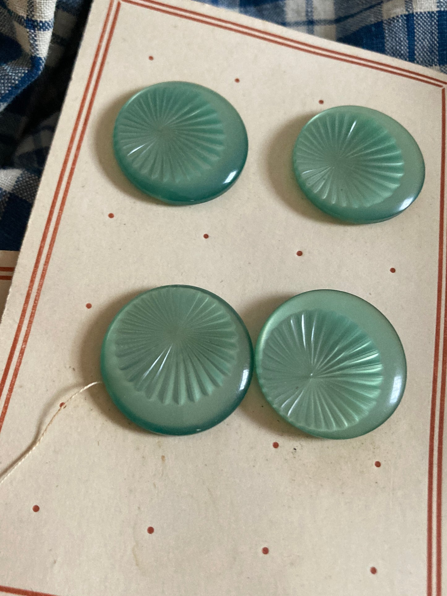 Vintage french buttons. The green collection.