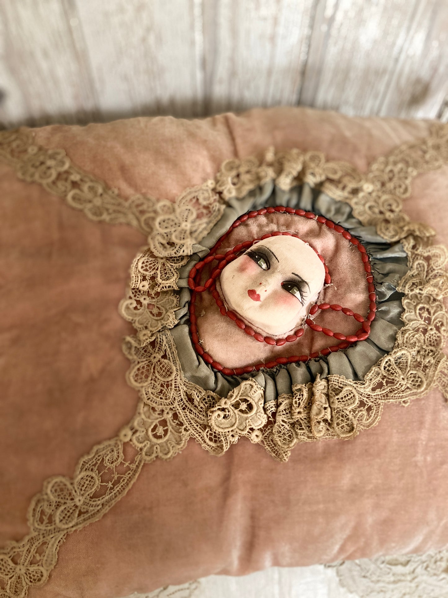 French 1920s boudoir cushion