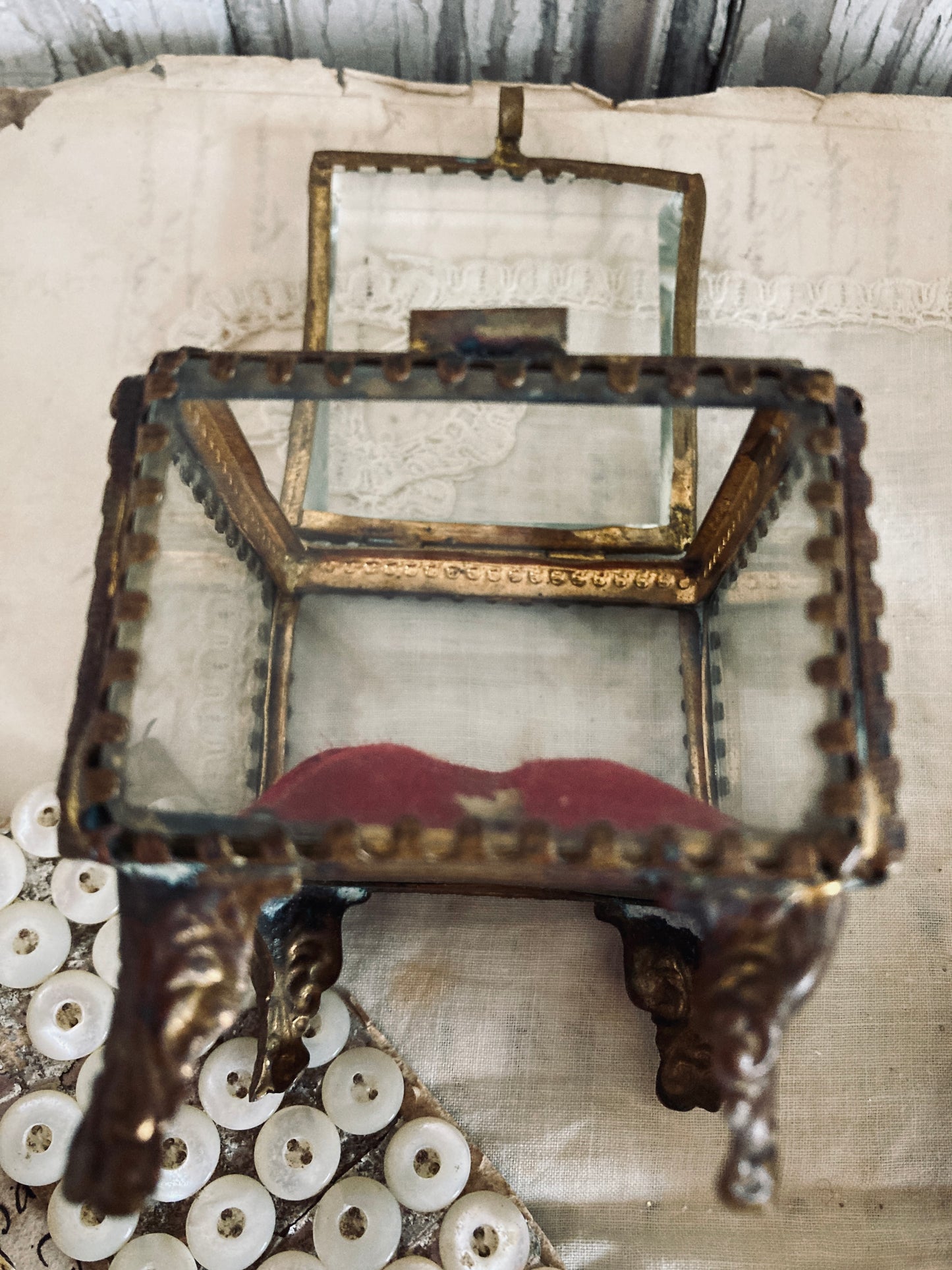 Nineteenth century square french casket.
