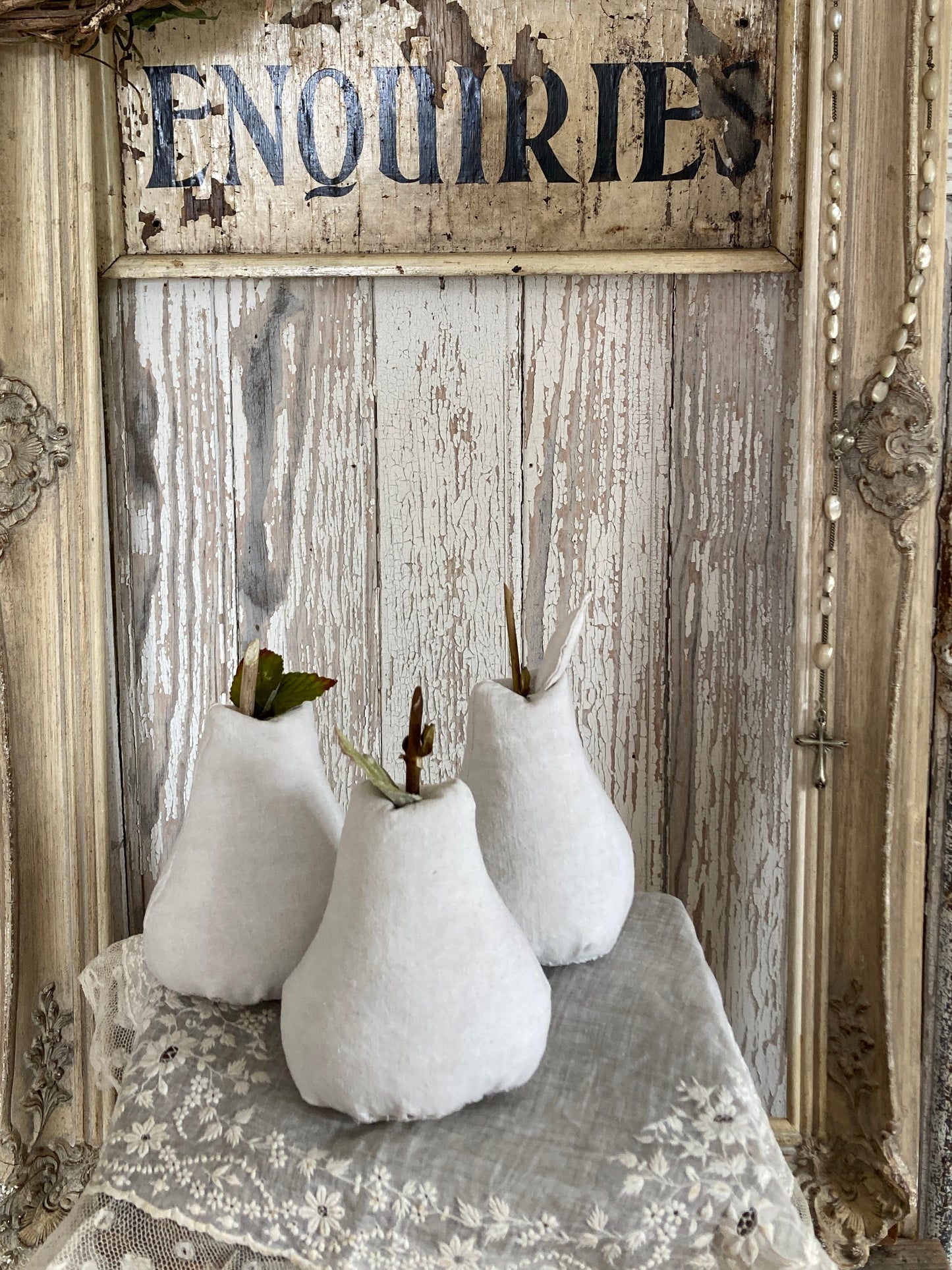 French linen lavender filled pears.
