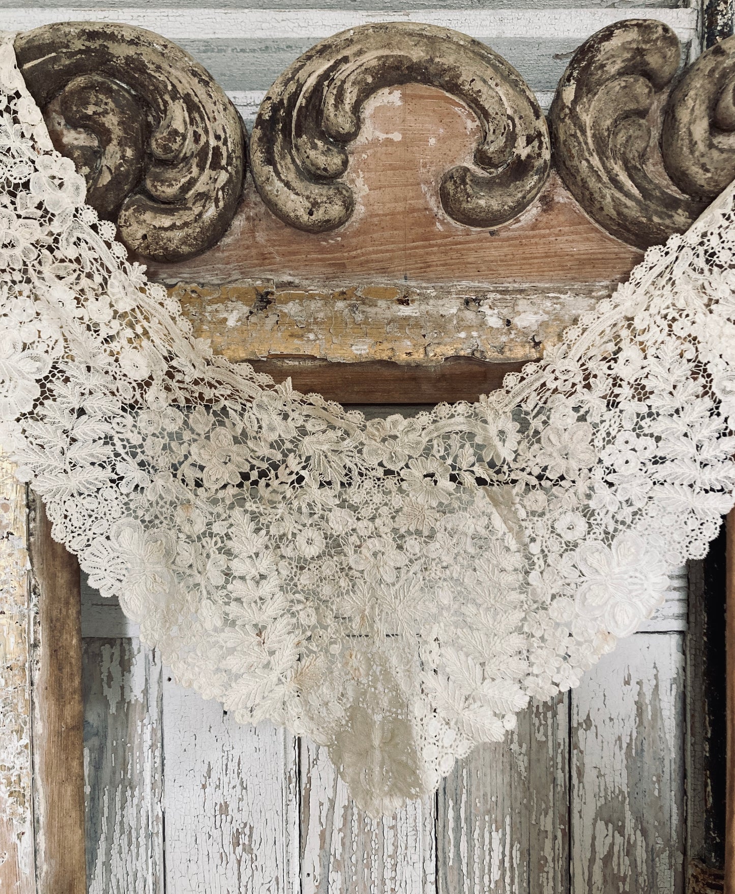 Antique brussels lace collar