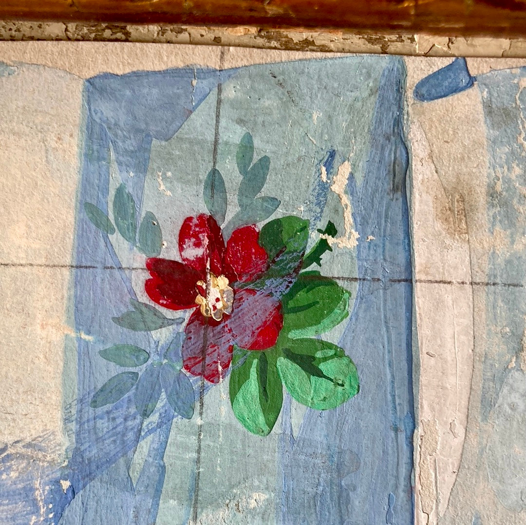 Roses on blue