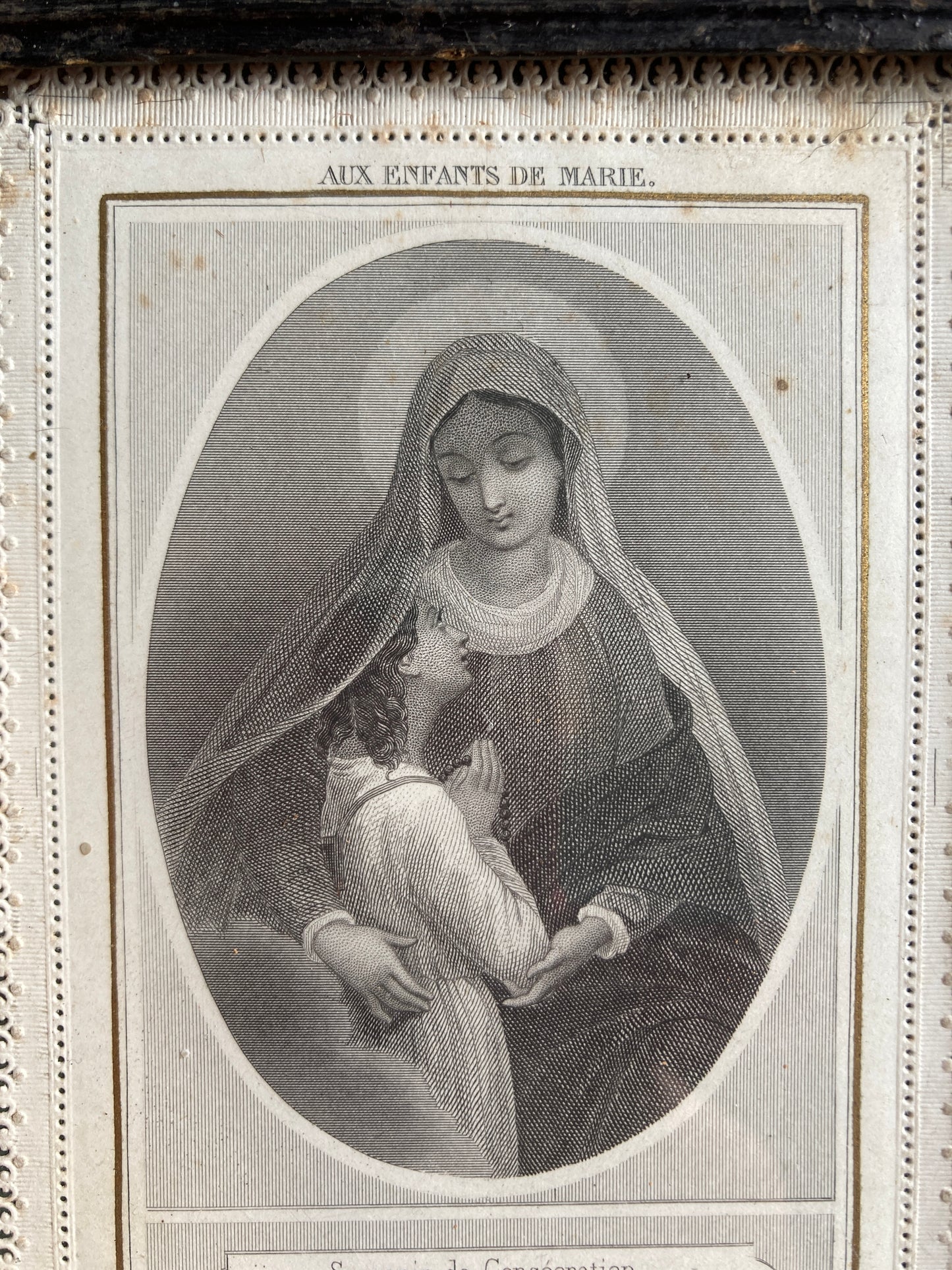 Charming french paper lace Saint picture
