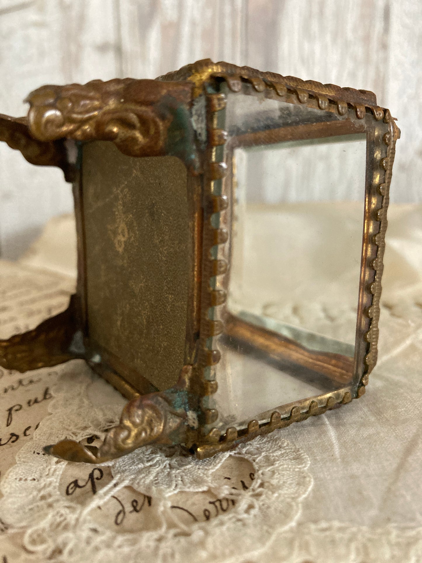 Nineteenth century square french casket.