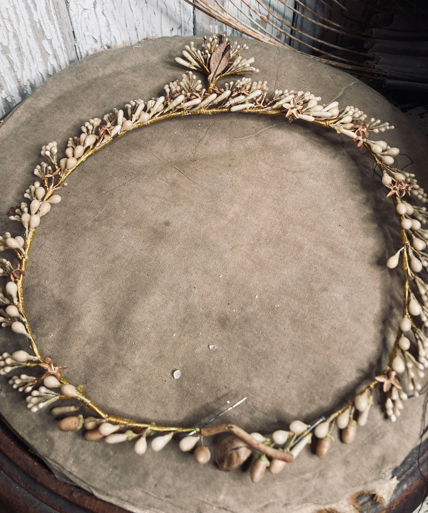 Early 1900s french vintage wedding crown.
