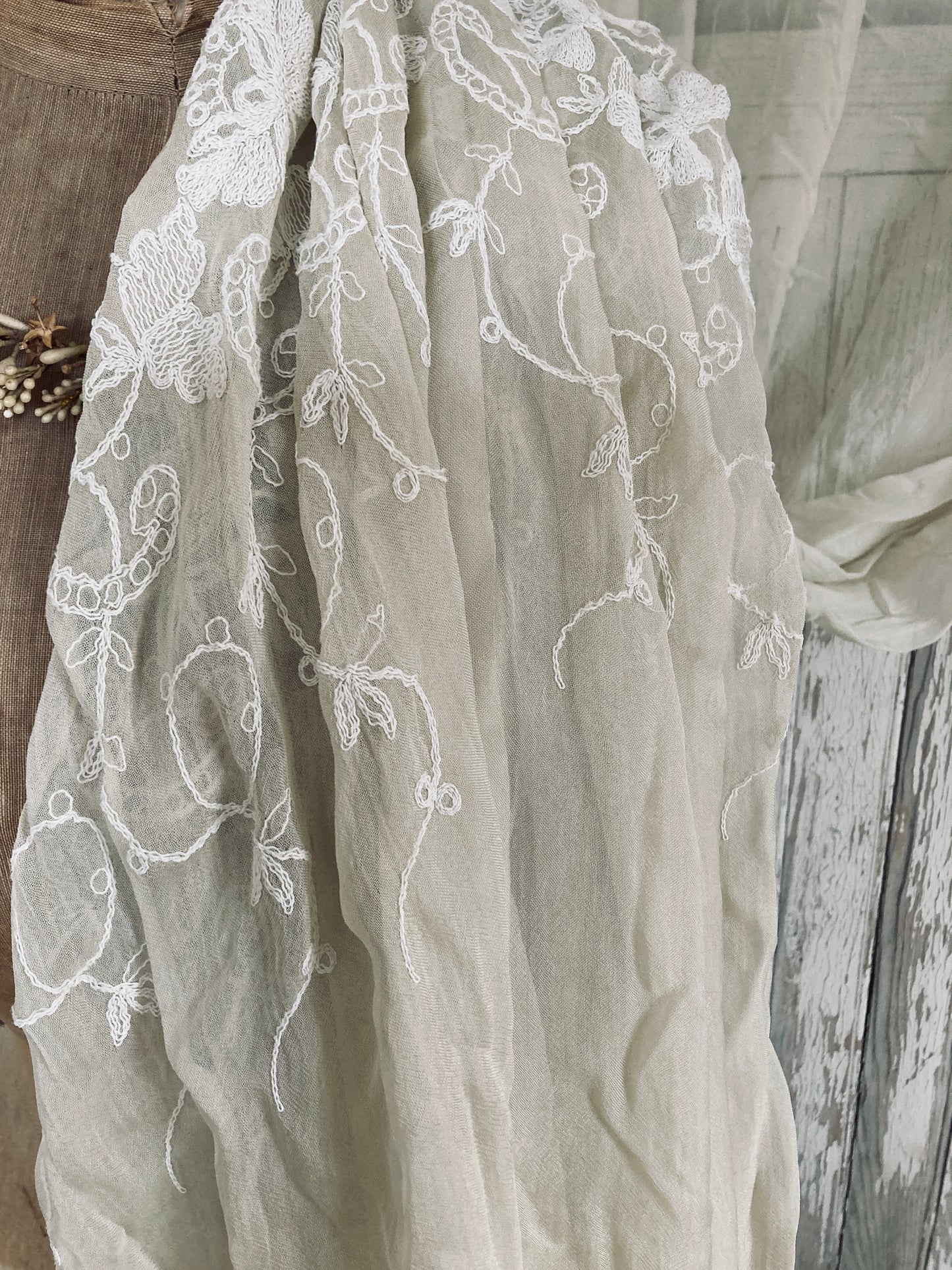 Hand embroidered beautiful French panel
