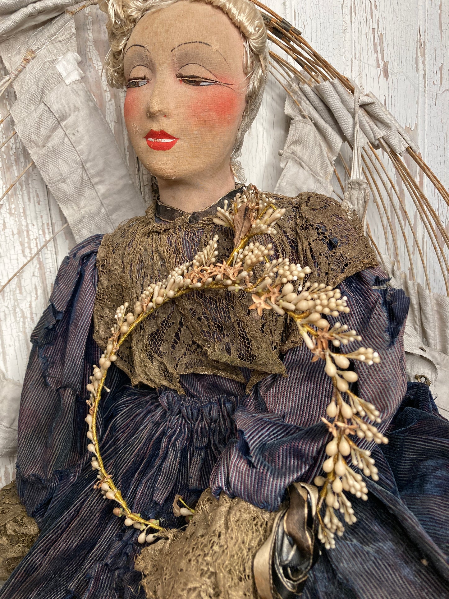 Early 1900s french vintage wedding crown.