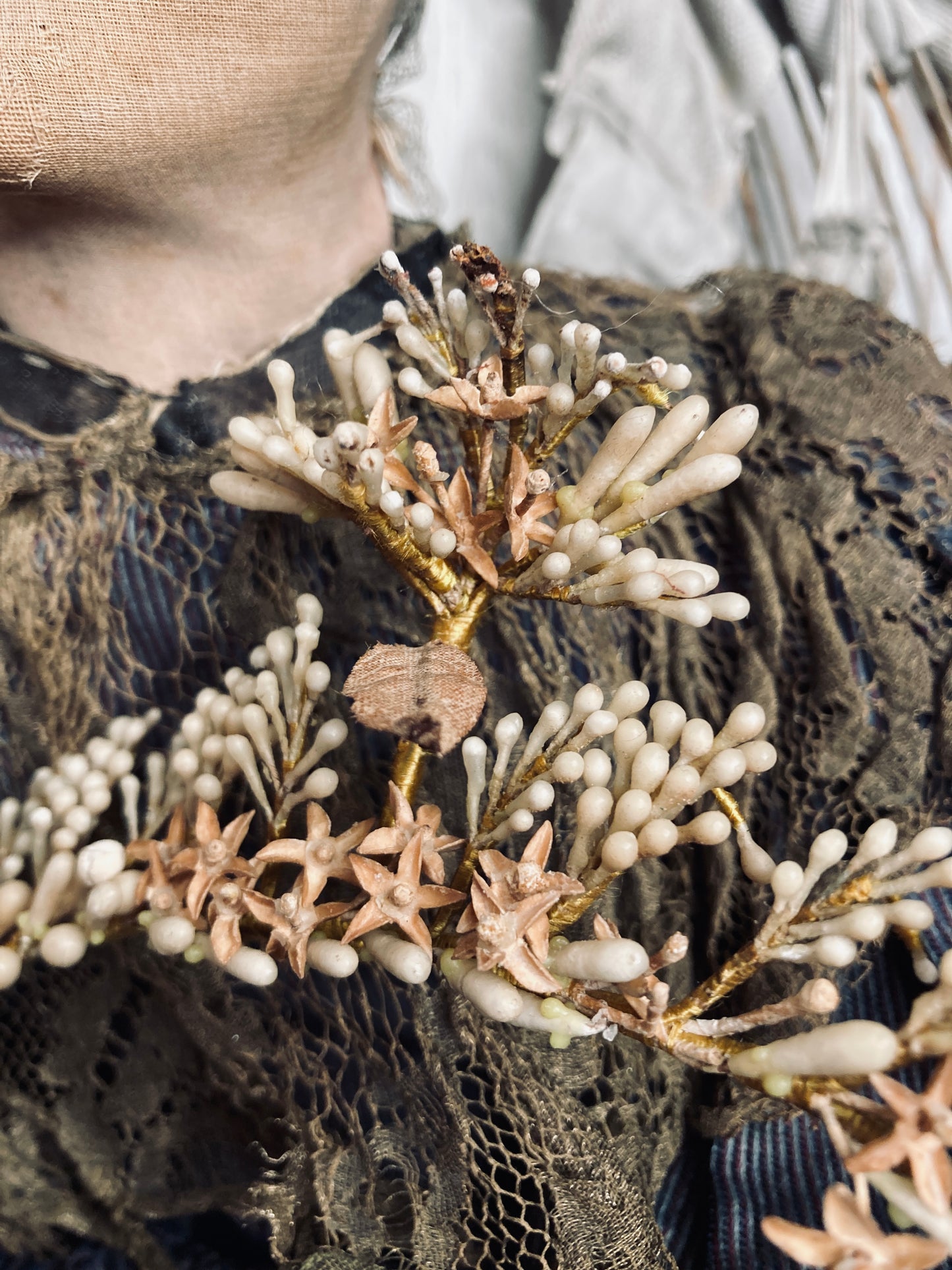 Early 1900s french vintage wedding crown.