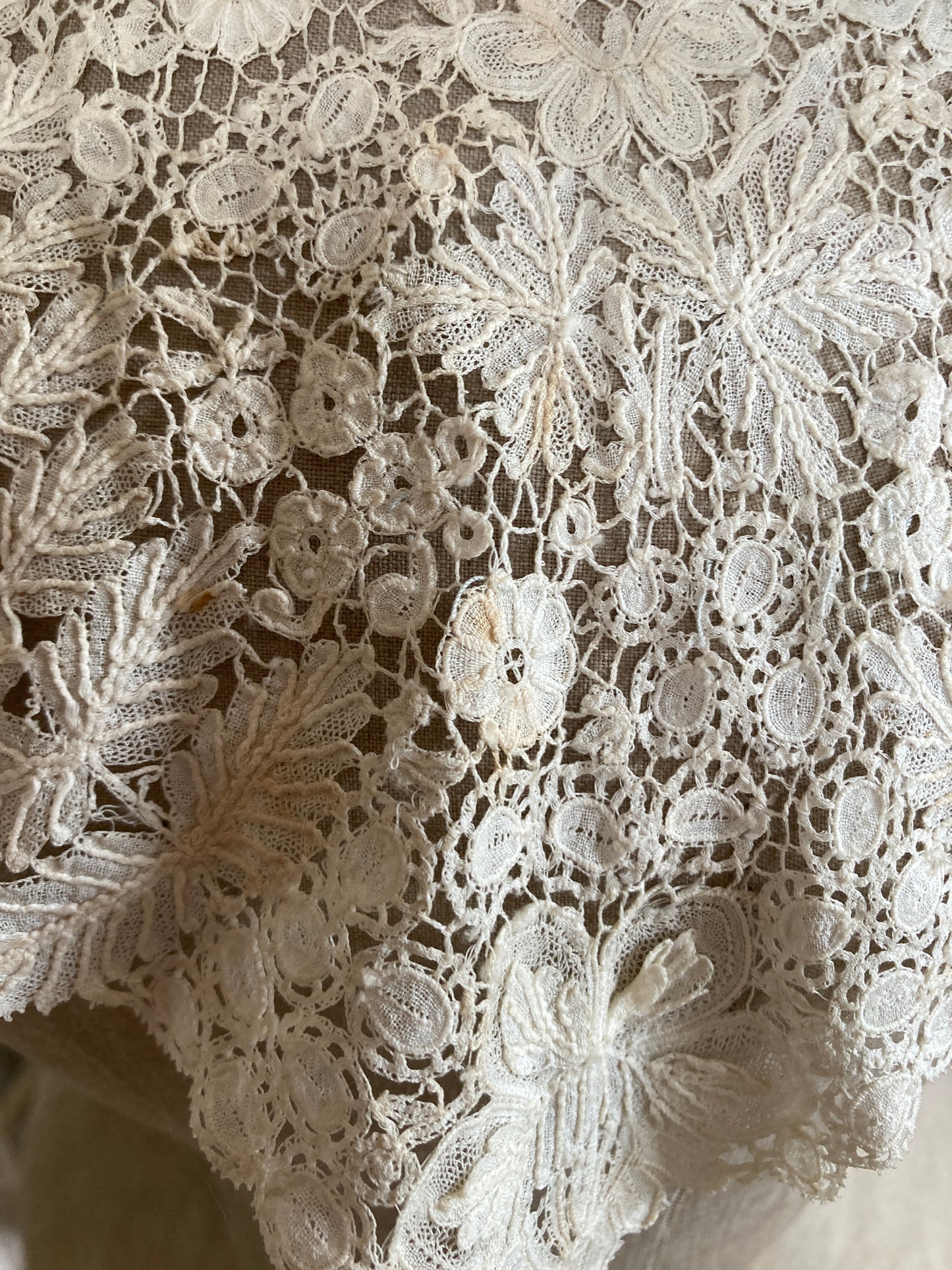 Antique brussels lace collar