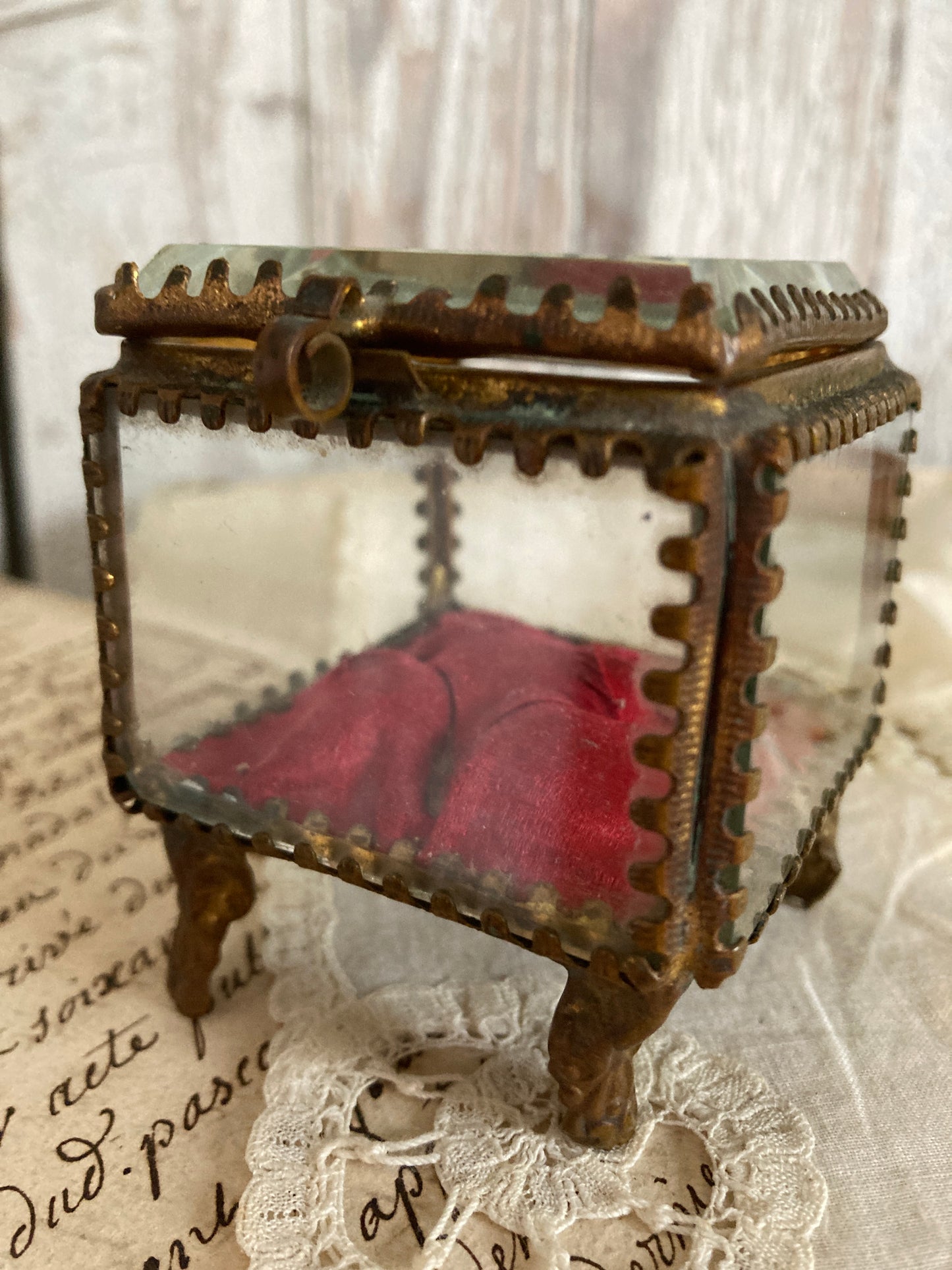 Nineteenth century square french casket.