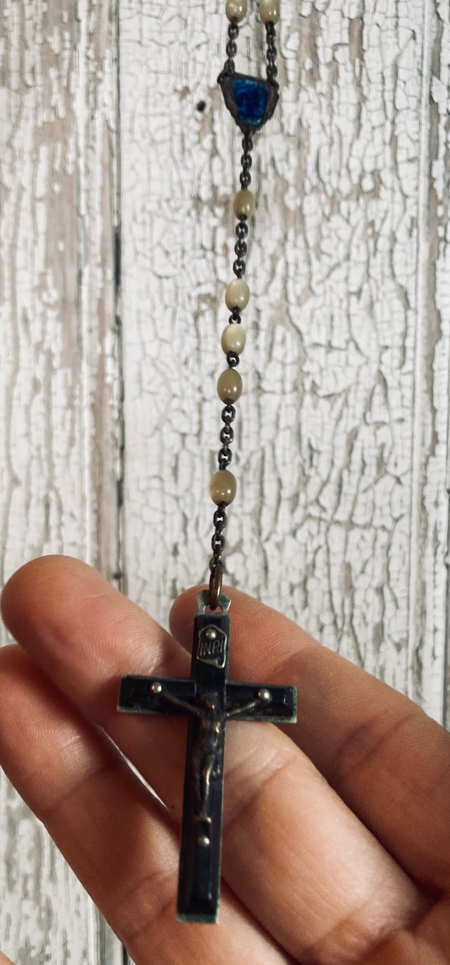 Antique ebony and mother of pearl rosary