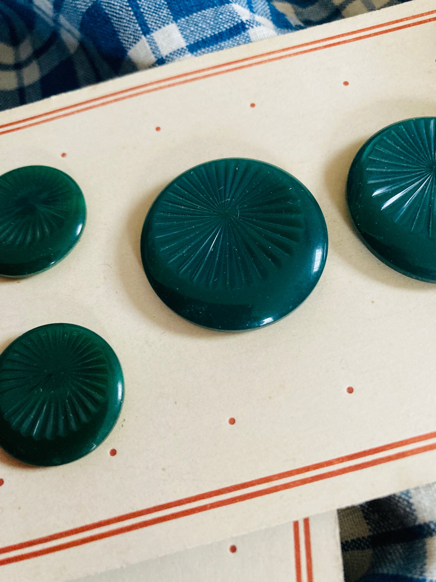Vintage french buttons. The green collection.