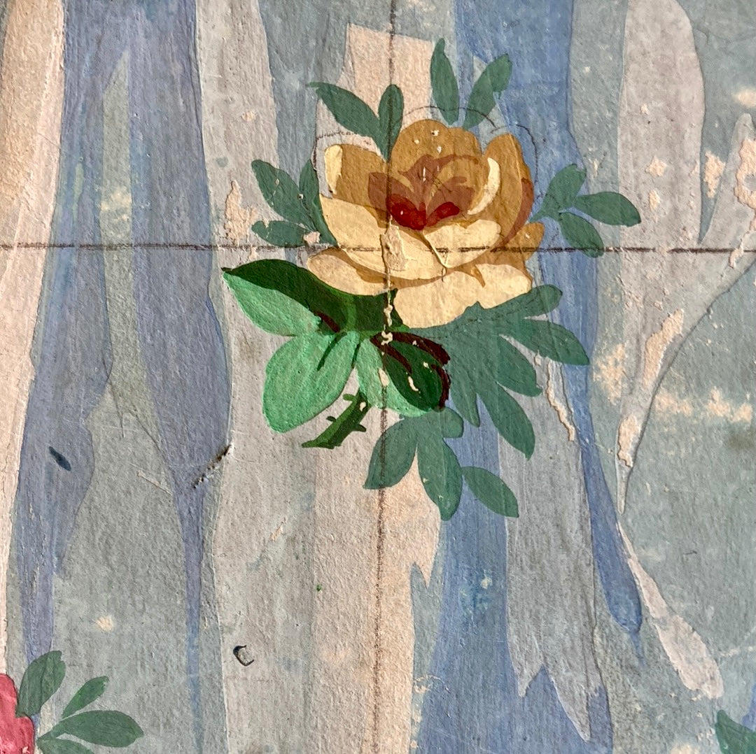 Roses on blue