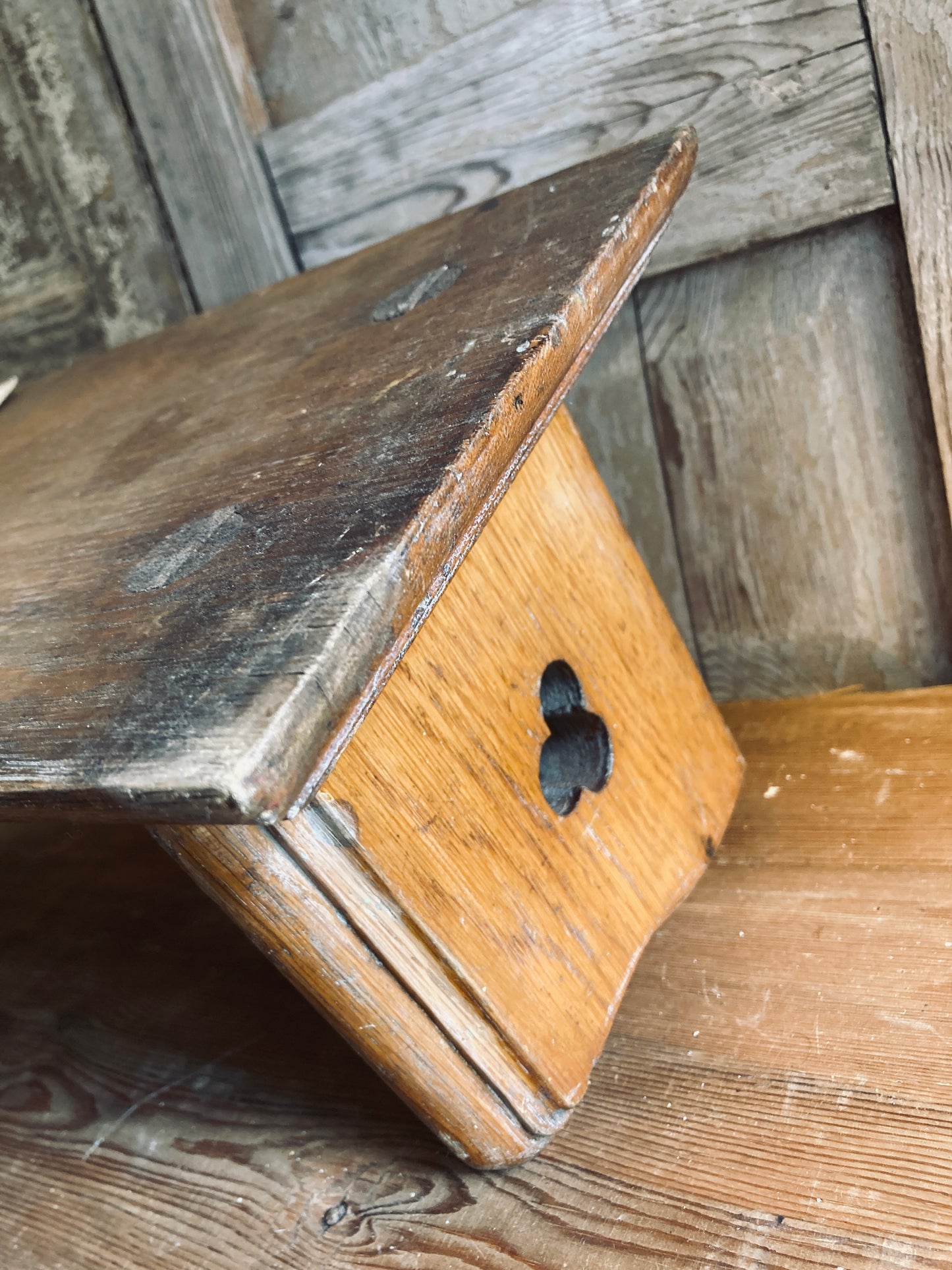 Antique church altar stand. Arts and Crafts.