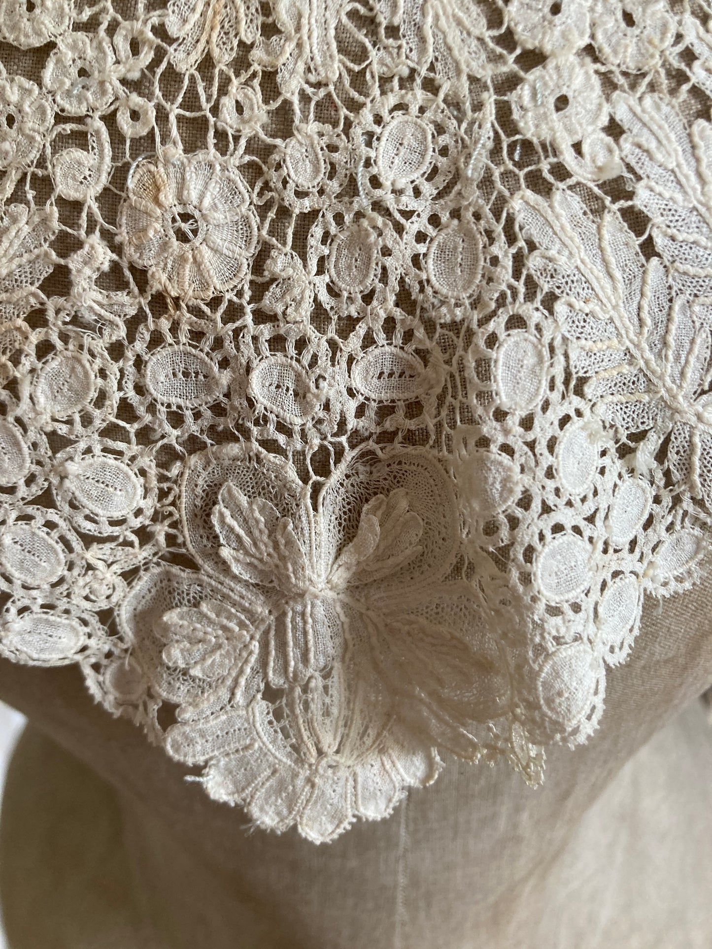 Antique brussels lace collar