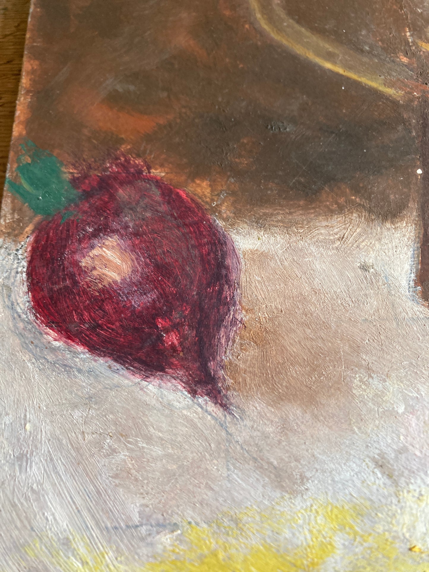 Rustic french oil on board