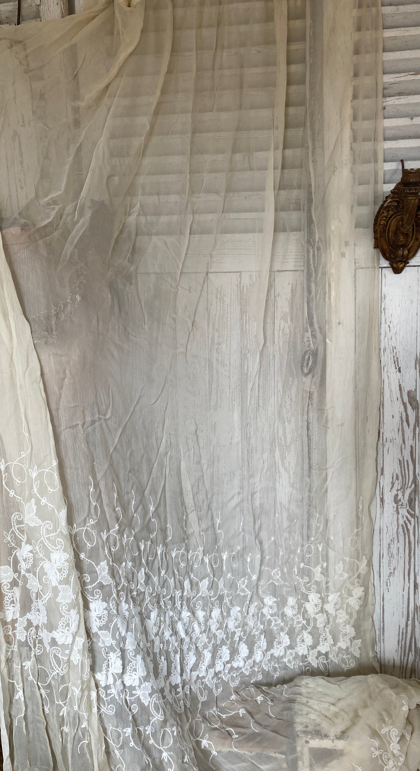 Hand embroidered beautiful French panel