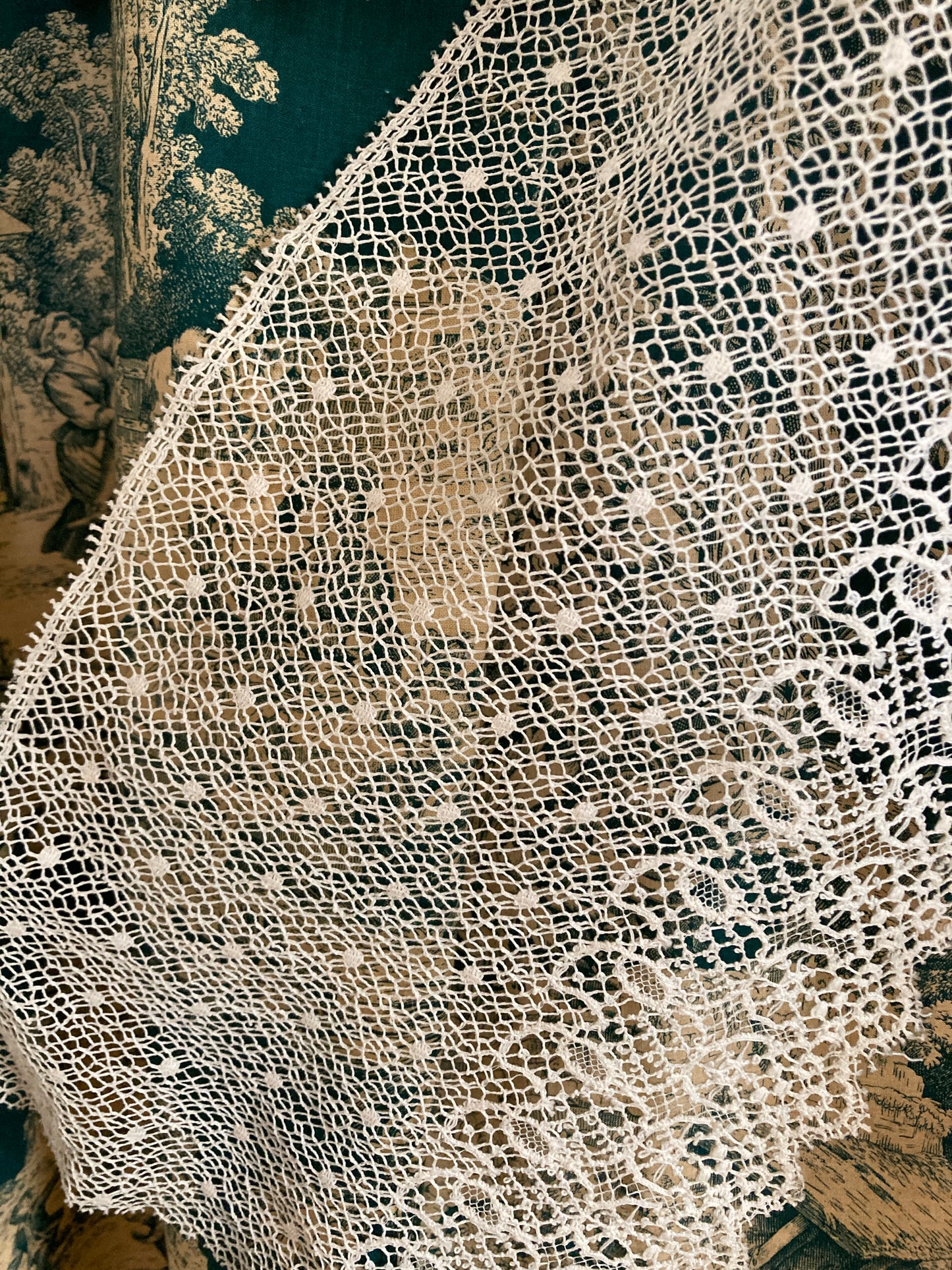Deep Antique french lace
