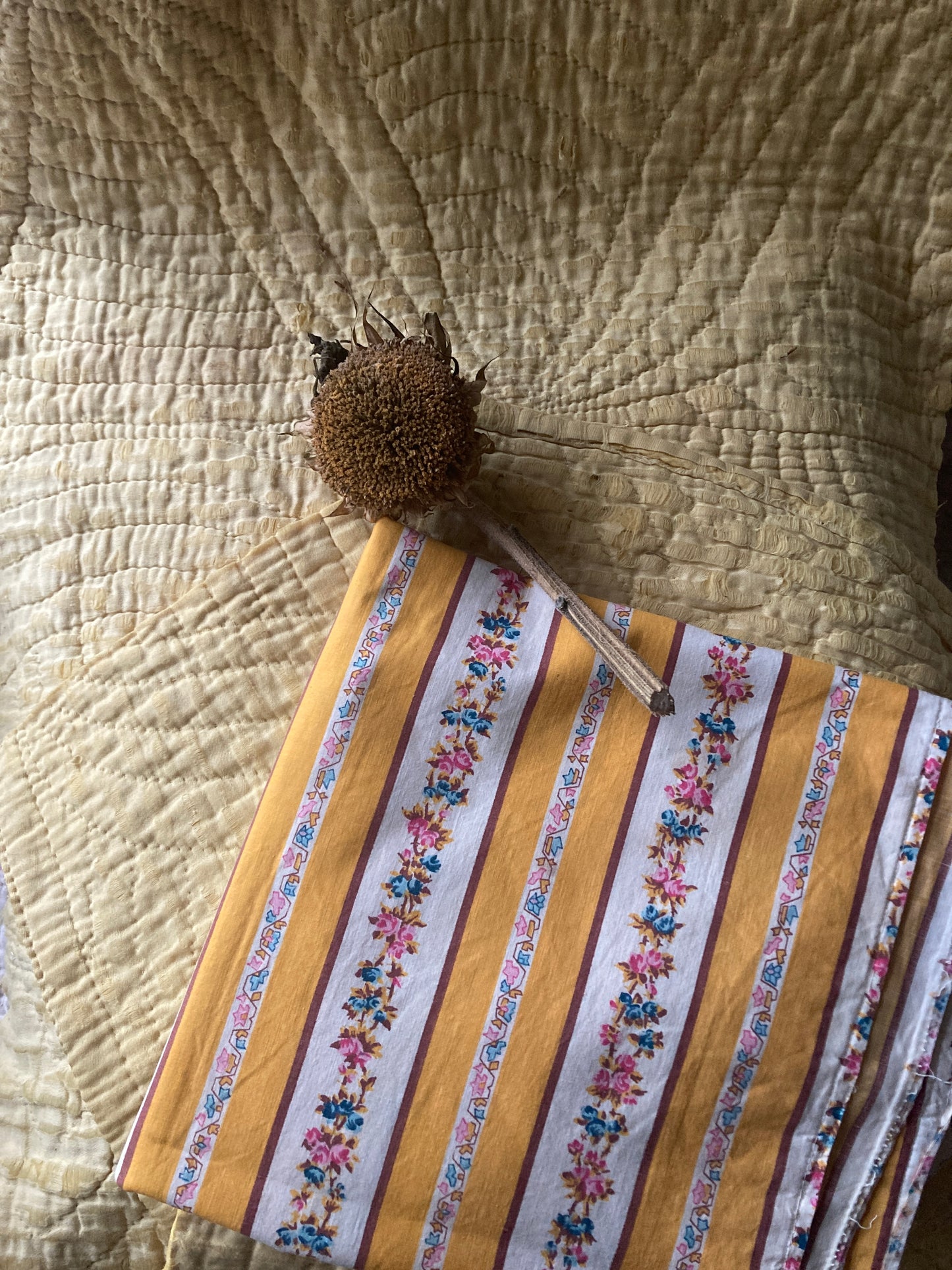Vintage french quilting panels