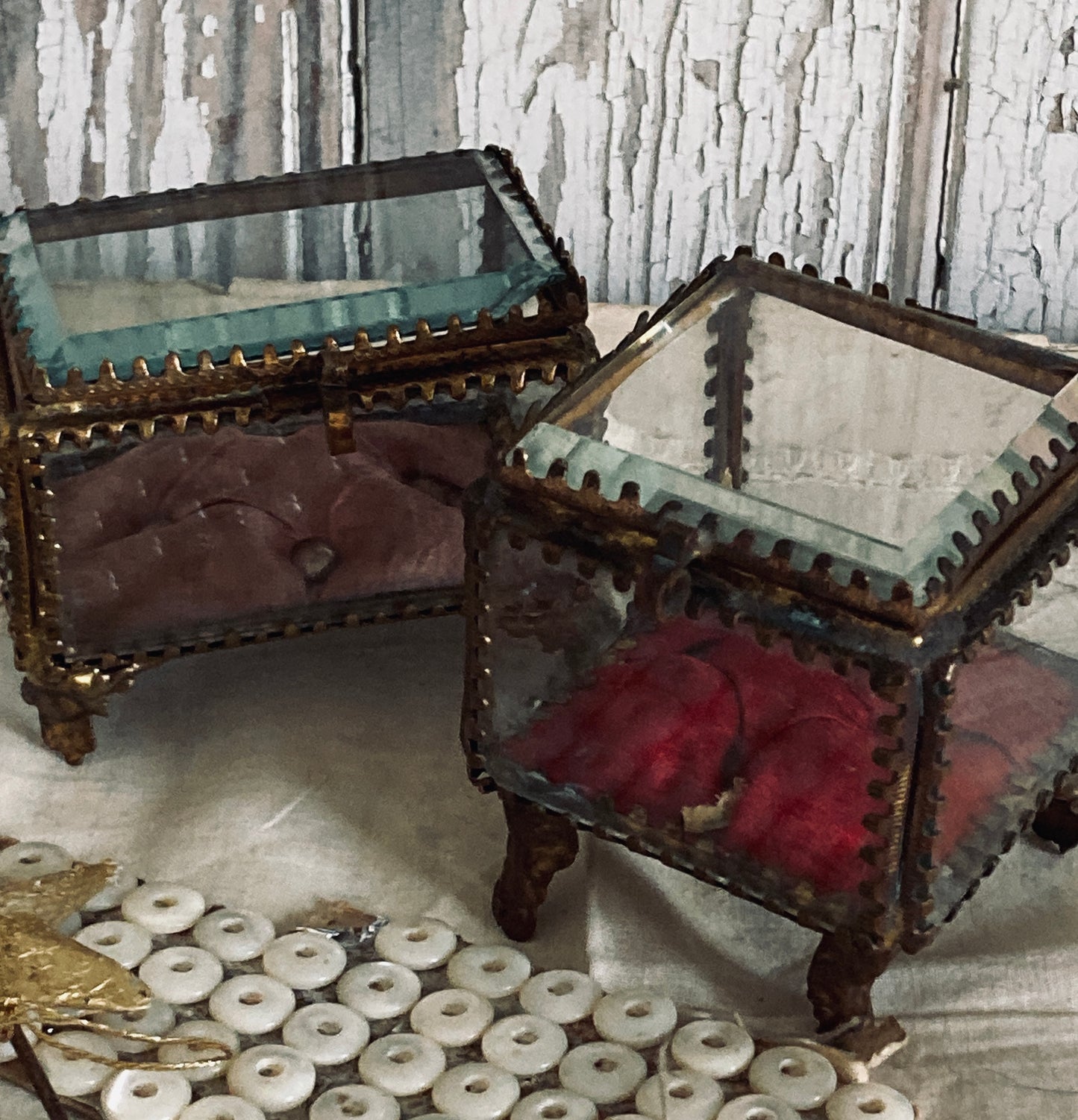 Nineteenth century square french casket.