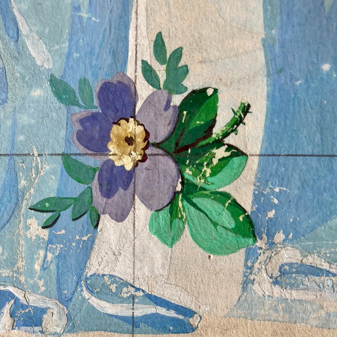 Roses on blue
