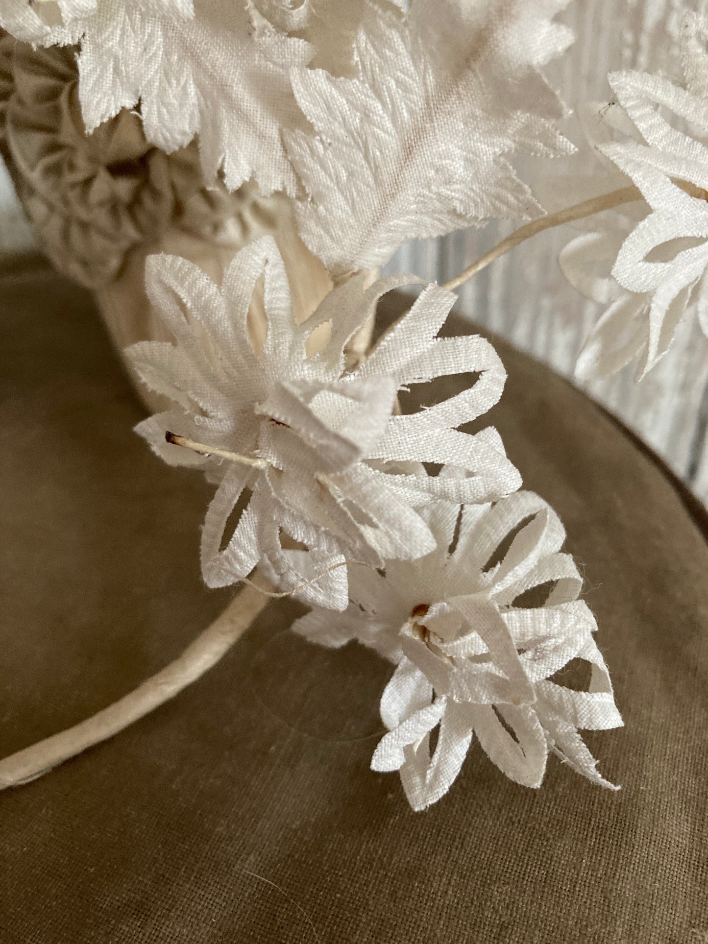 1910s antique french flower crown.