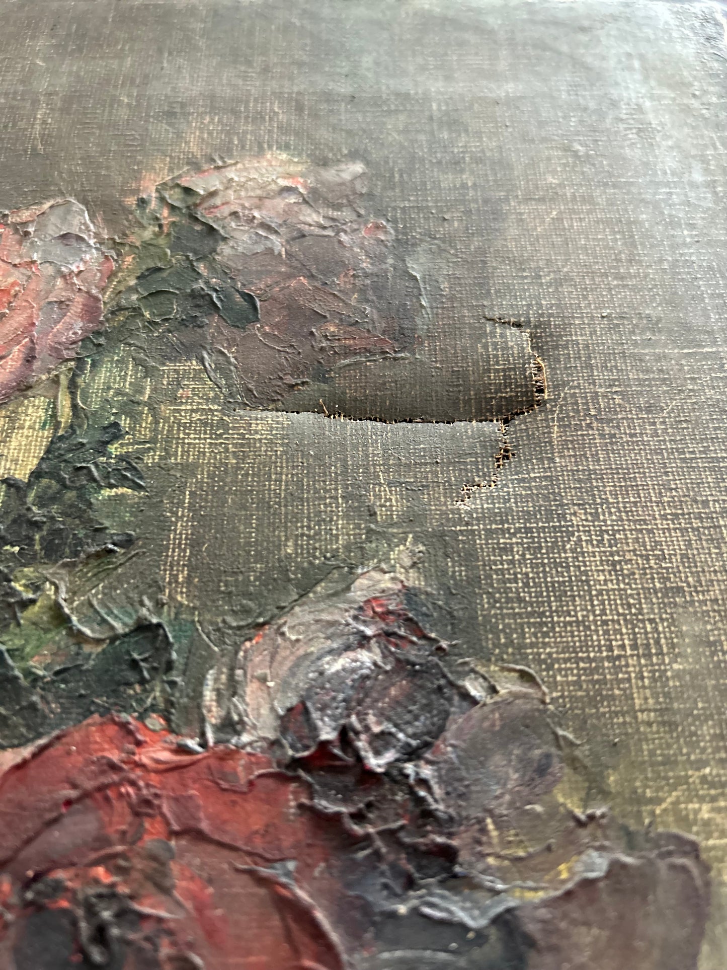 Impasto french peonies oil on canvas