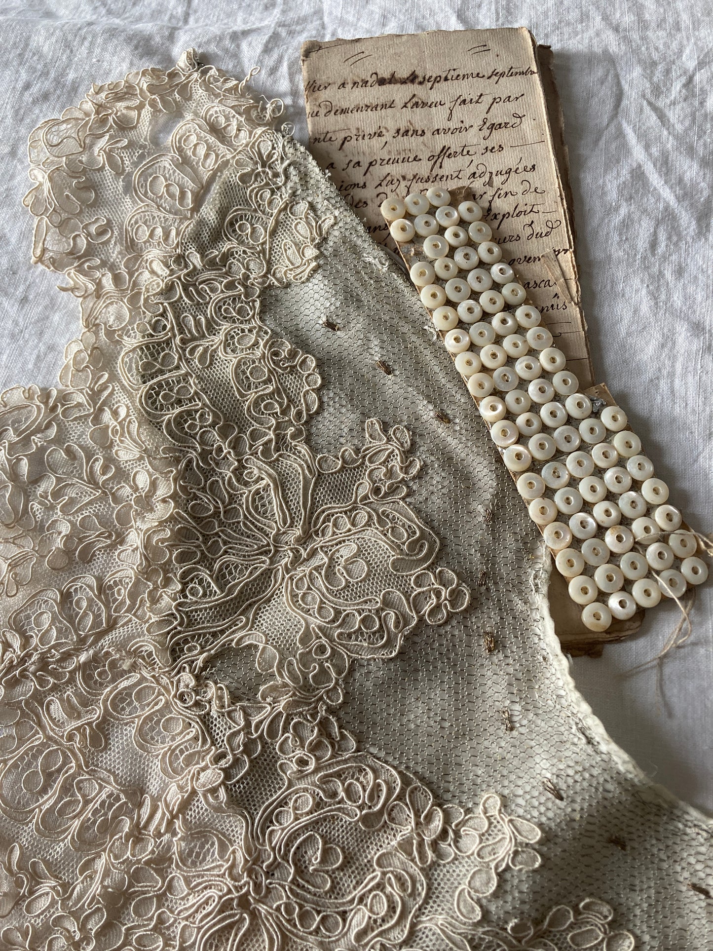 French metal wirework lace collar