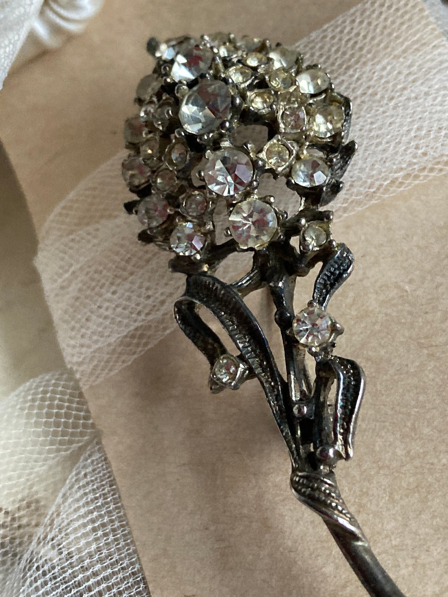 Antique paste Floral brooch