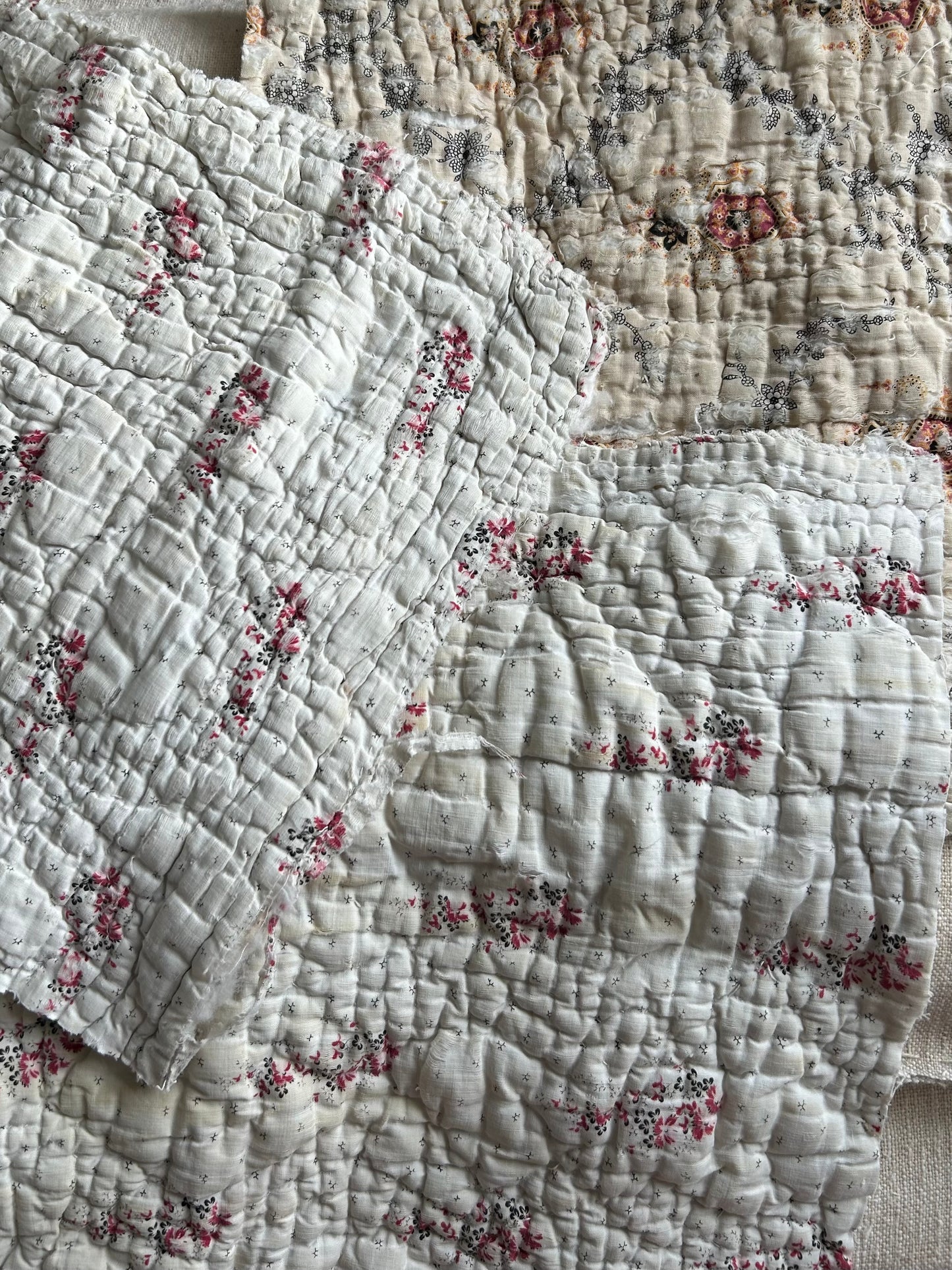Nineteenth century french quilt pieces