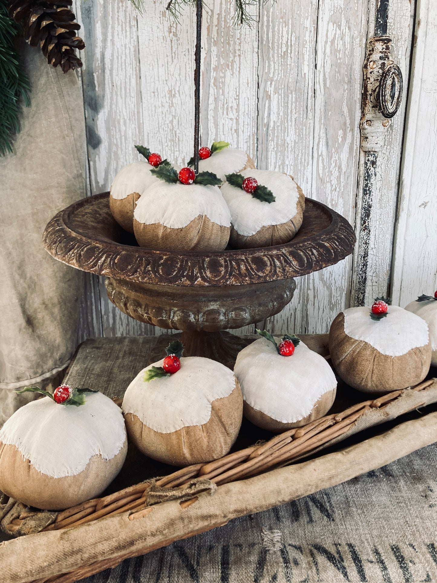 Christmas plum puddings