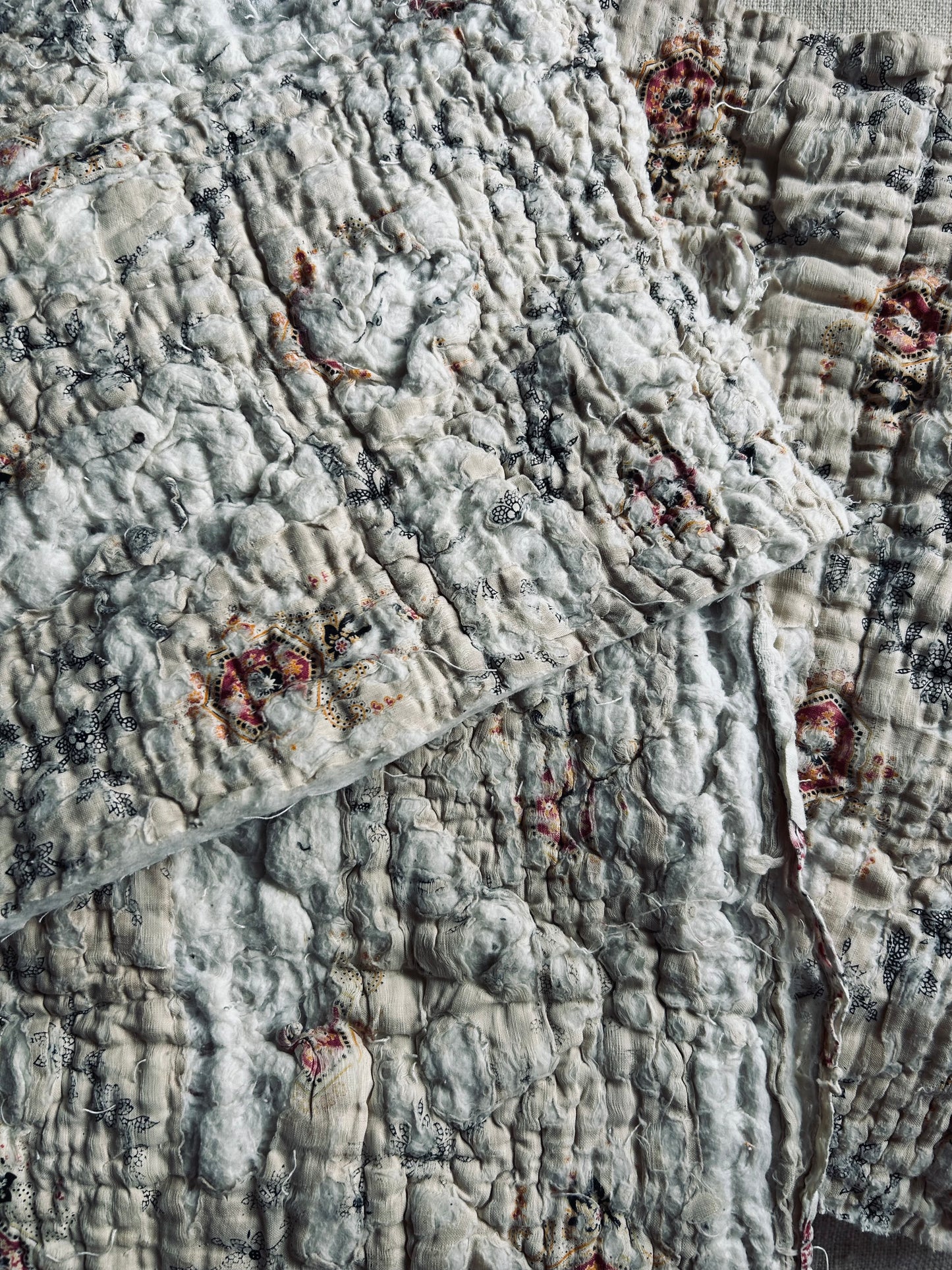 Nineteenth century french quilt pieces