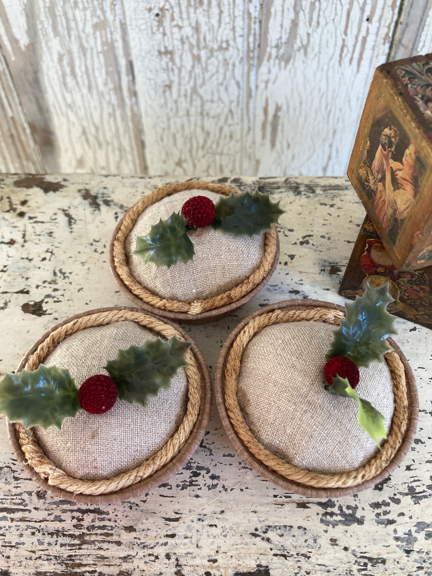 Trio of Christmas mince pies.