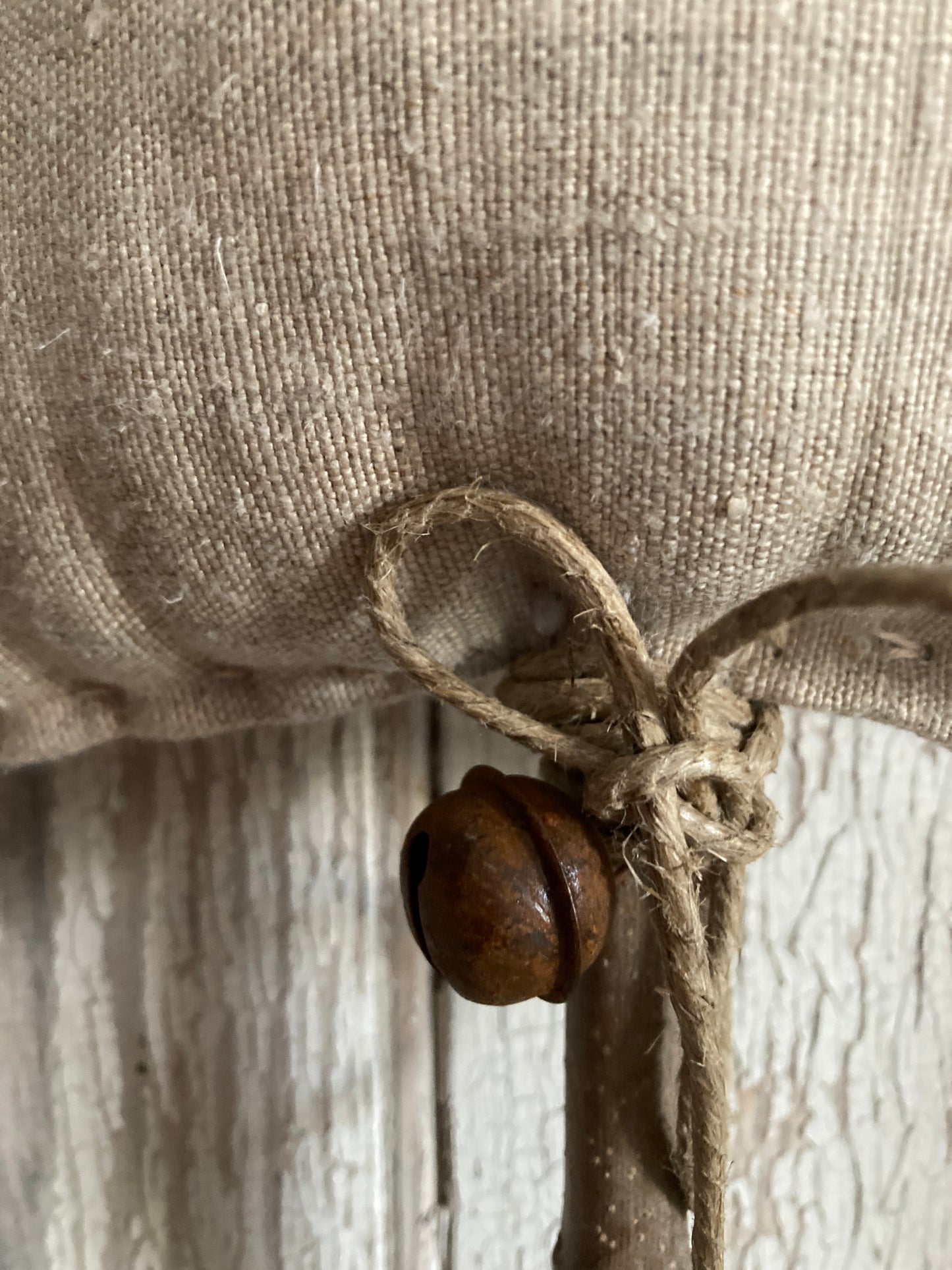 Charming Old french linen hanging christmas trees.