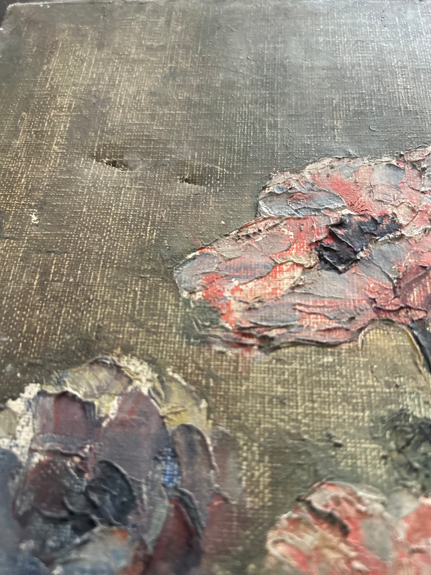 Impasto french peonies oil on canvas