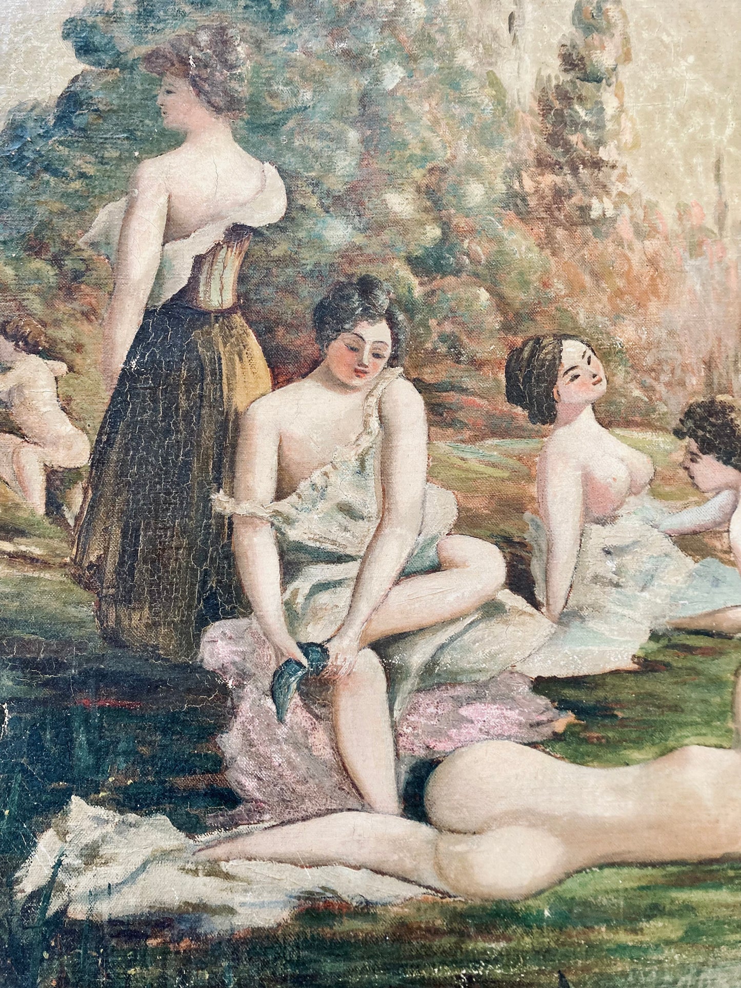 La Belle Epoque French nudes oil on canvas. 1912