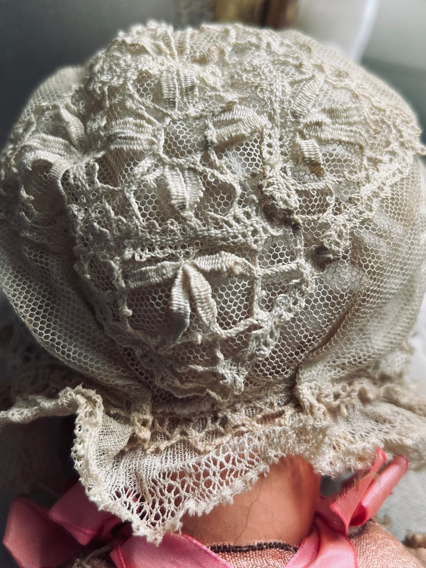 French girl with antique bonnet