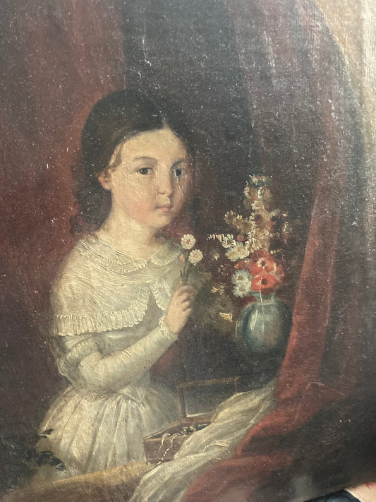 Antique portrait in oil