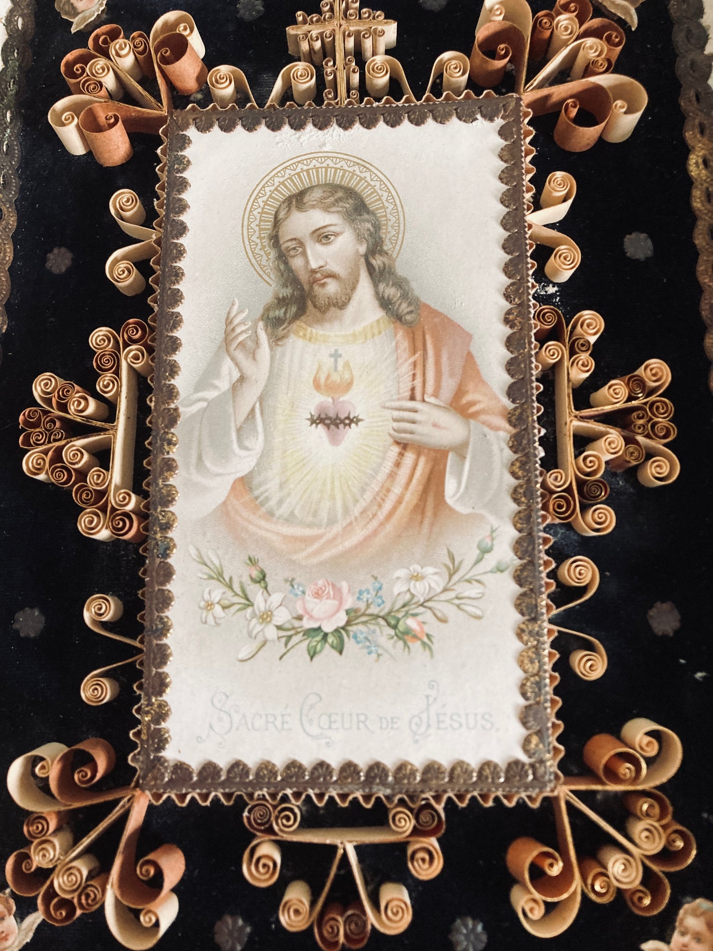 Antique french glorious religious reliquary.